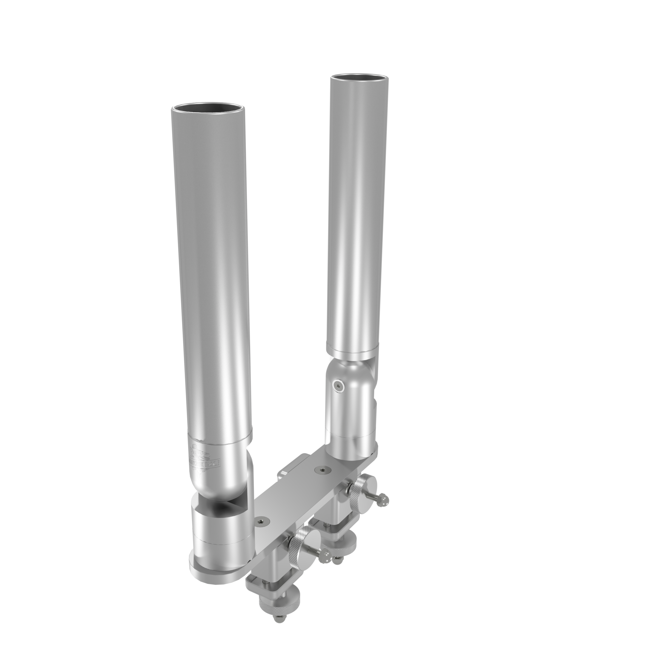 Dual Tube Rod Holder Tree with Pontoon Mount (Horizontal)
