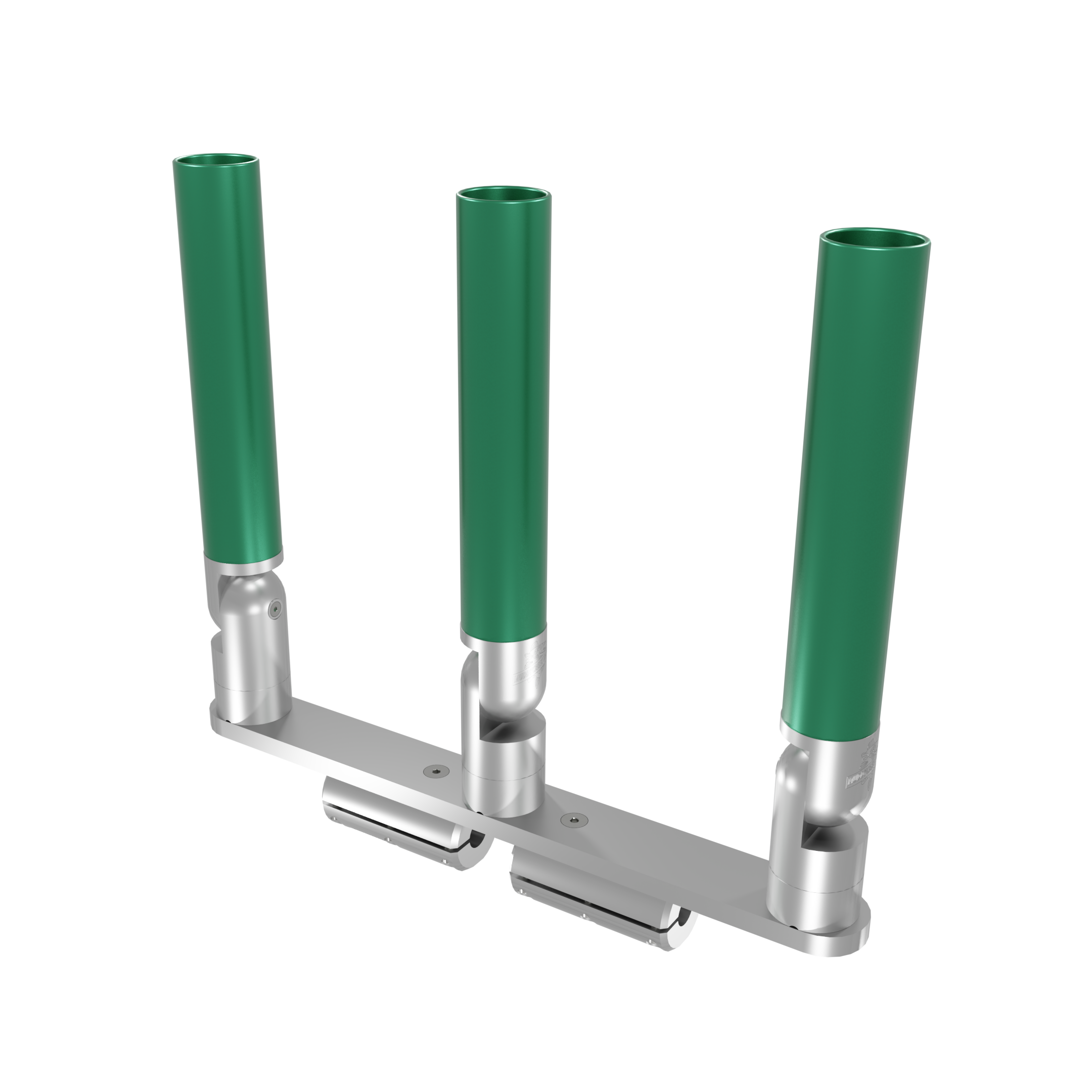 TRIPLE HORIZONTAL TREE ROD HOLDER WITH CLAMSHELL