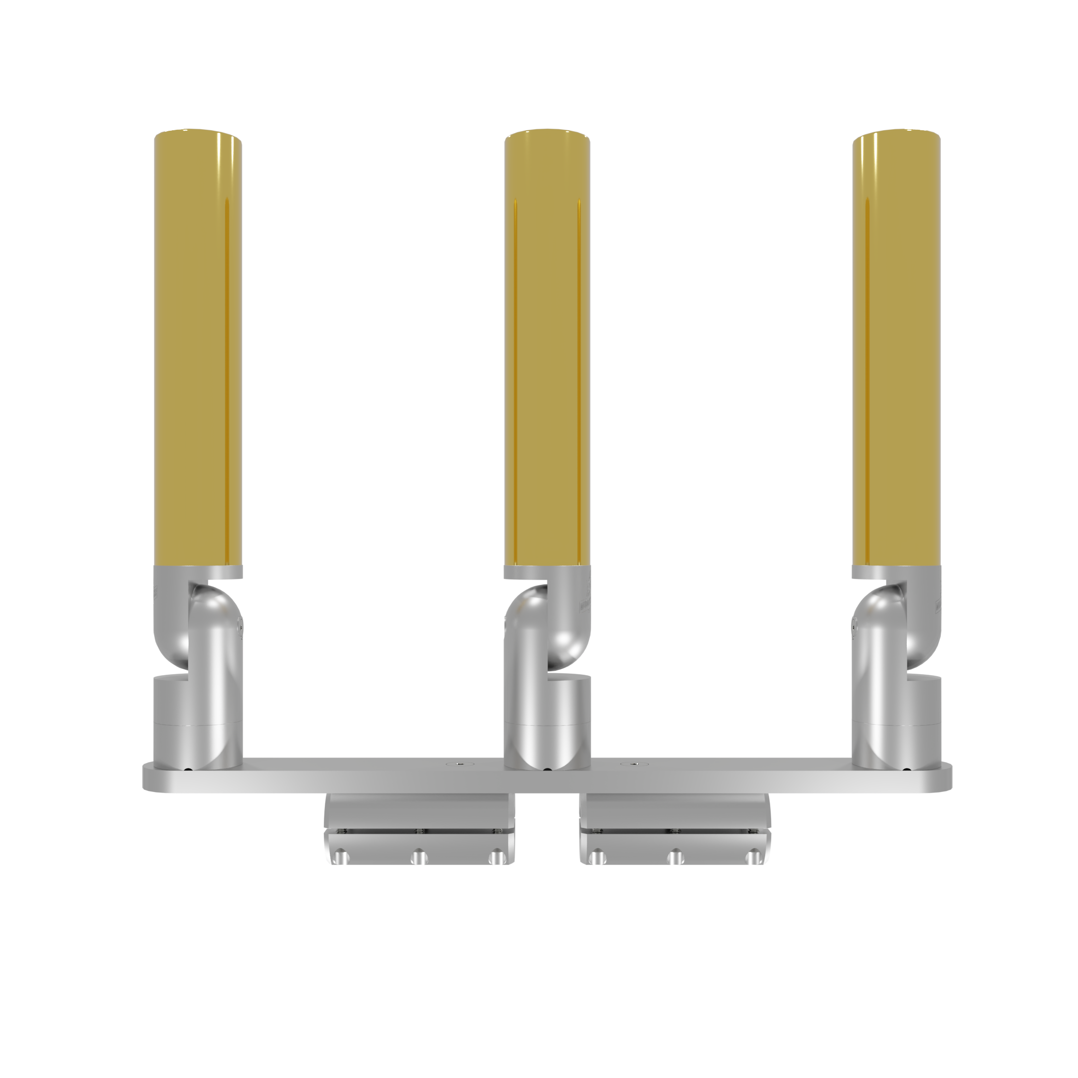 TRIPLE HORIZONTAL TREE ROD HOLDER WITH CLAMSHELL