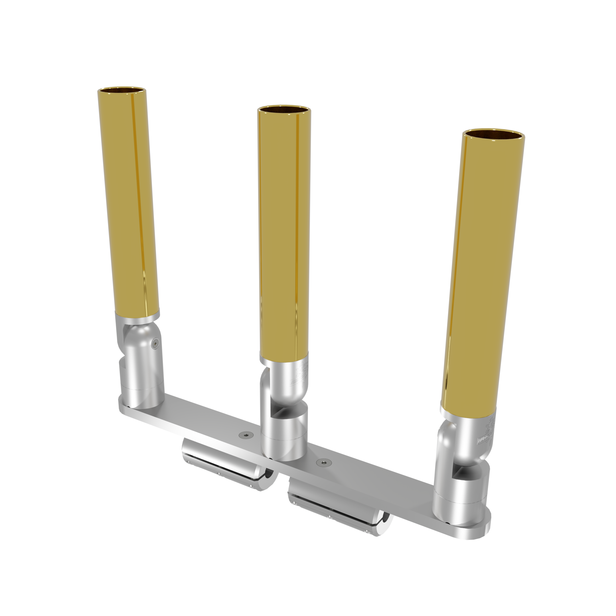TRIPLE HORIZONTAL TREE ROD HOLDER WITH CLAMSHELL