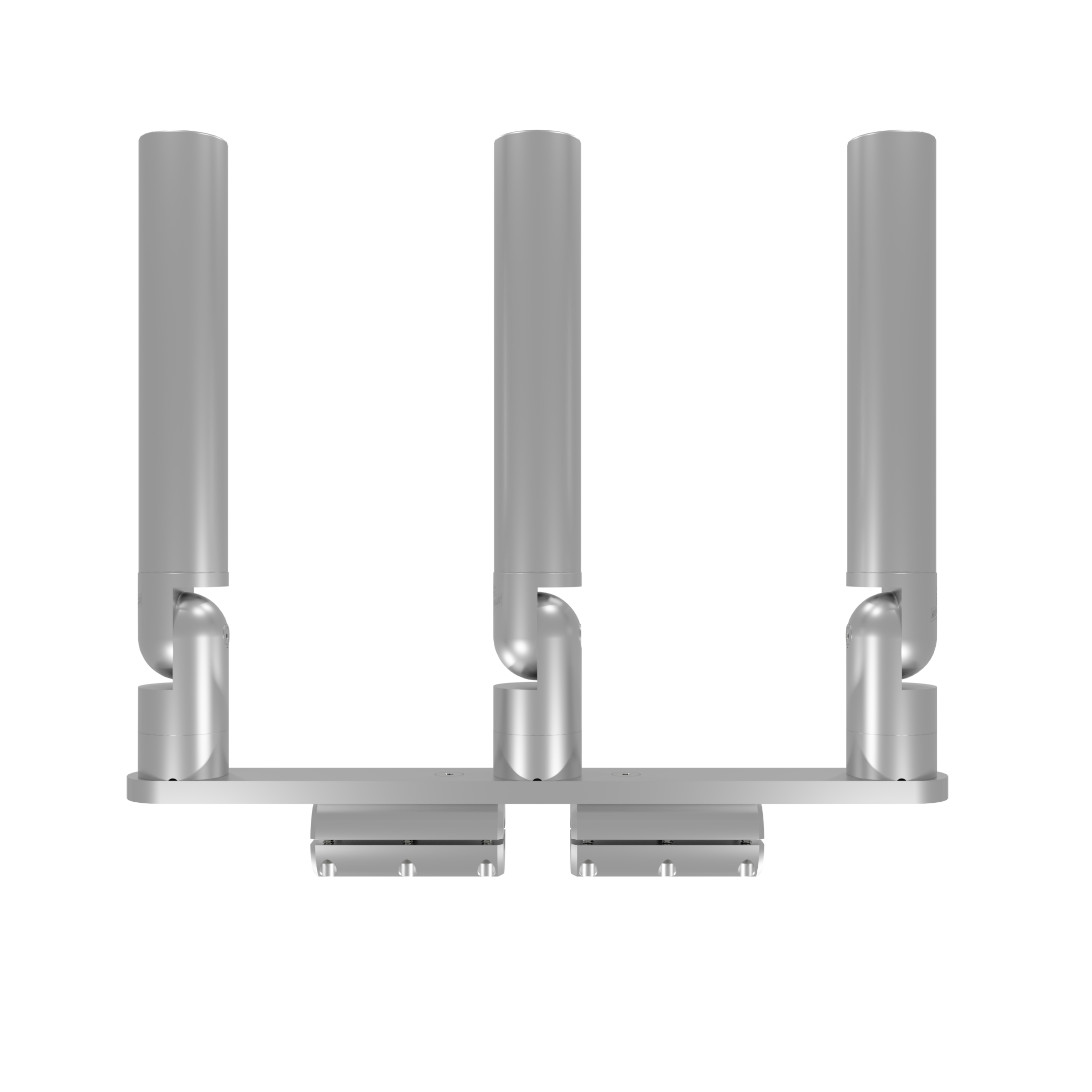 TRIPLE HORIZONTAL TREE ROD HOLDER WITH CLAMSHELL