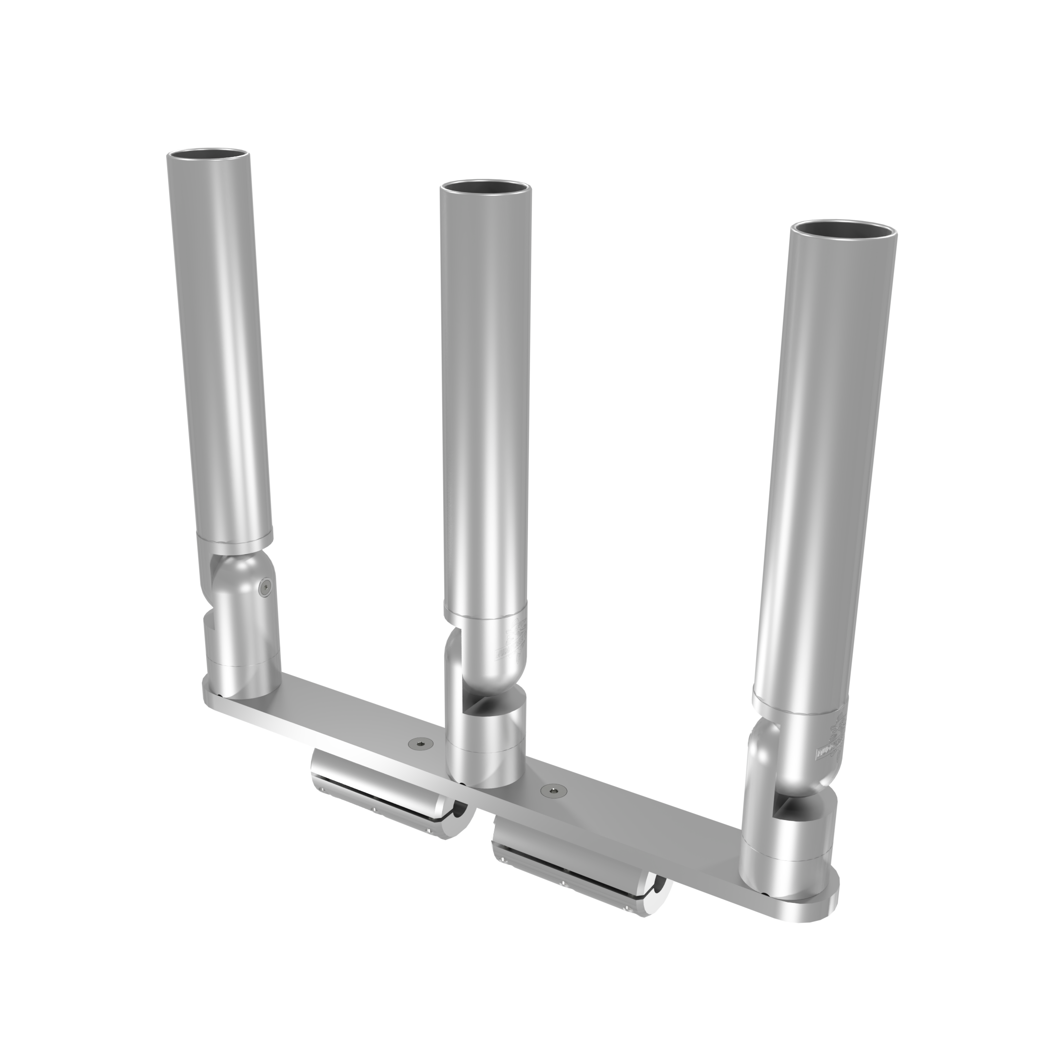 TRIPLE HORIZONTAL TREE ROD HOLDER WITH CLAMSHELL