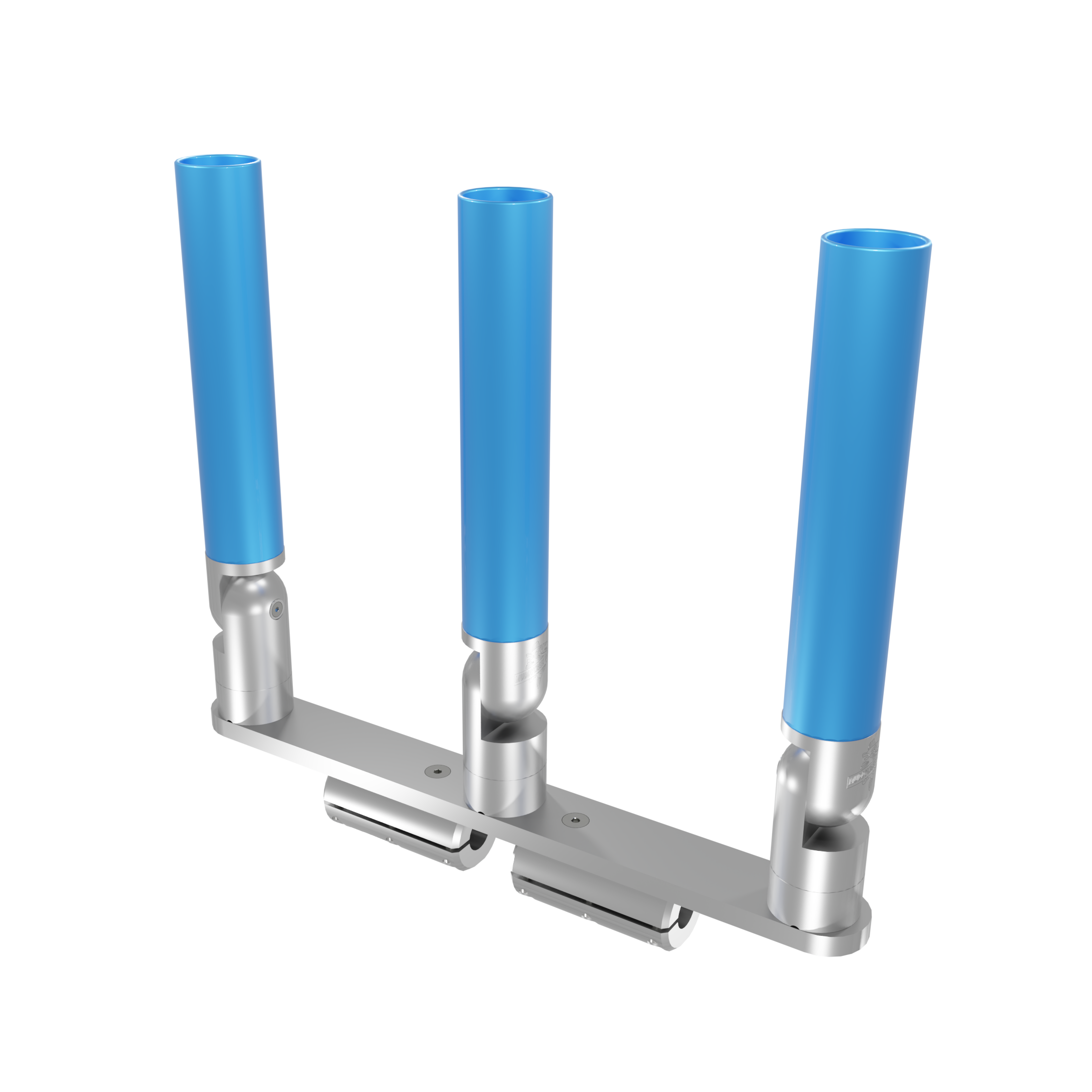 TRIPLE HORIZONTAL TREE ROD HOLDER WITH CLAMSHELL