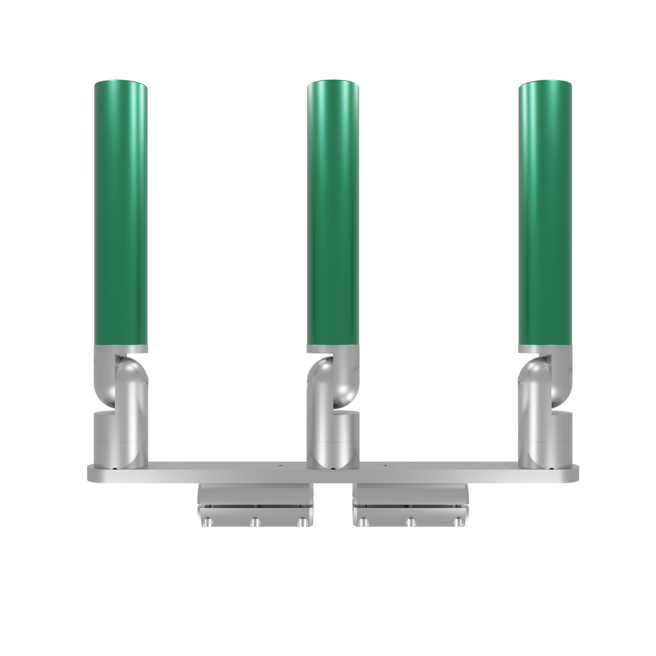 TRIPLE HORIZONTAL TREE ROD HOLDER WITH CLAMSHELL
