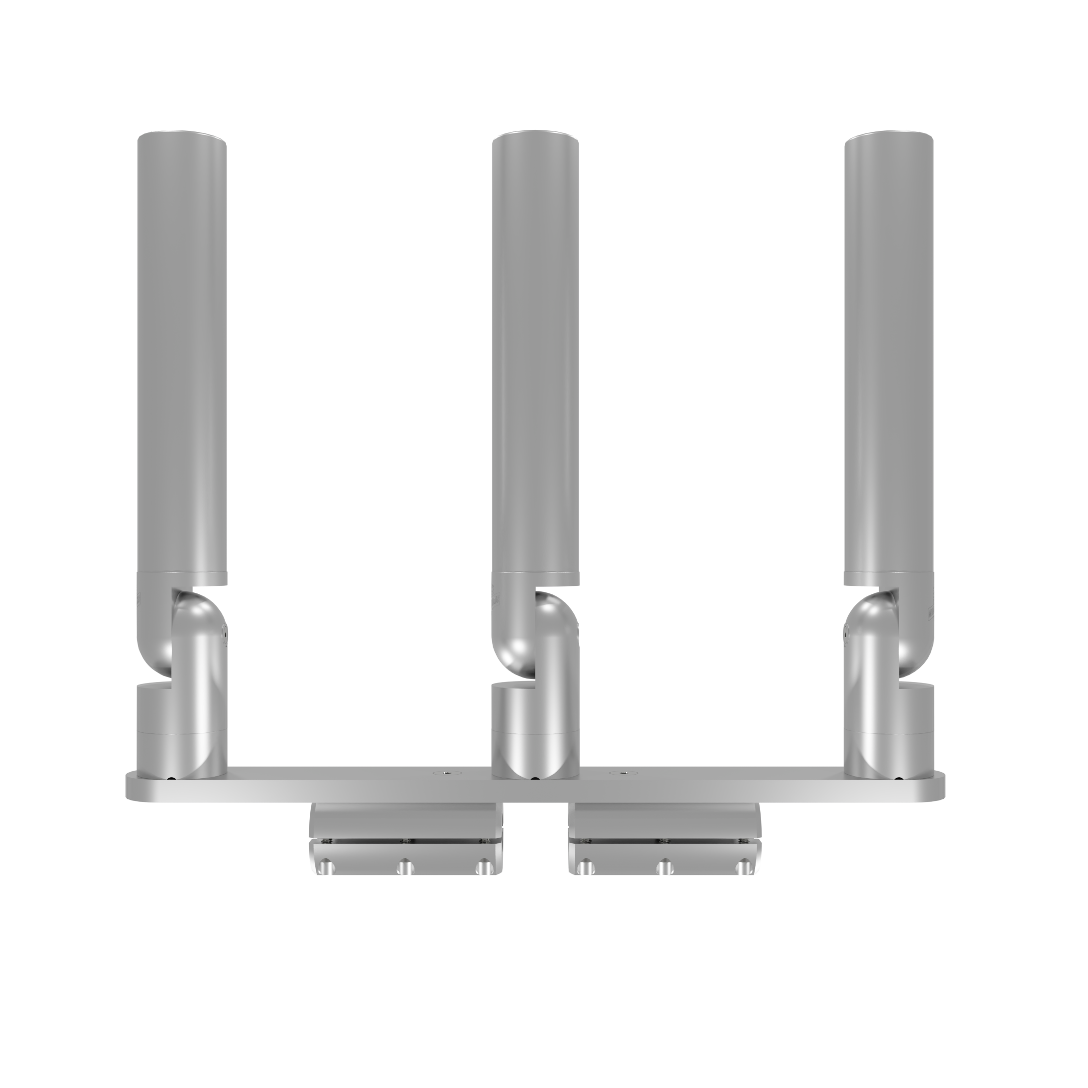 TRIPLE HORIZONTAL TREE ROD HOLDER WITH CLAMSHELL