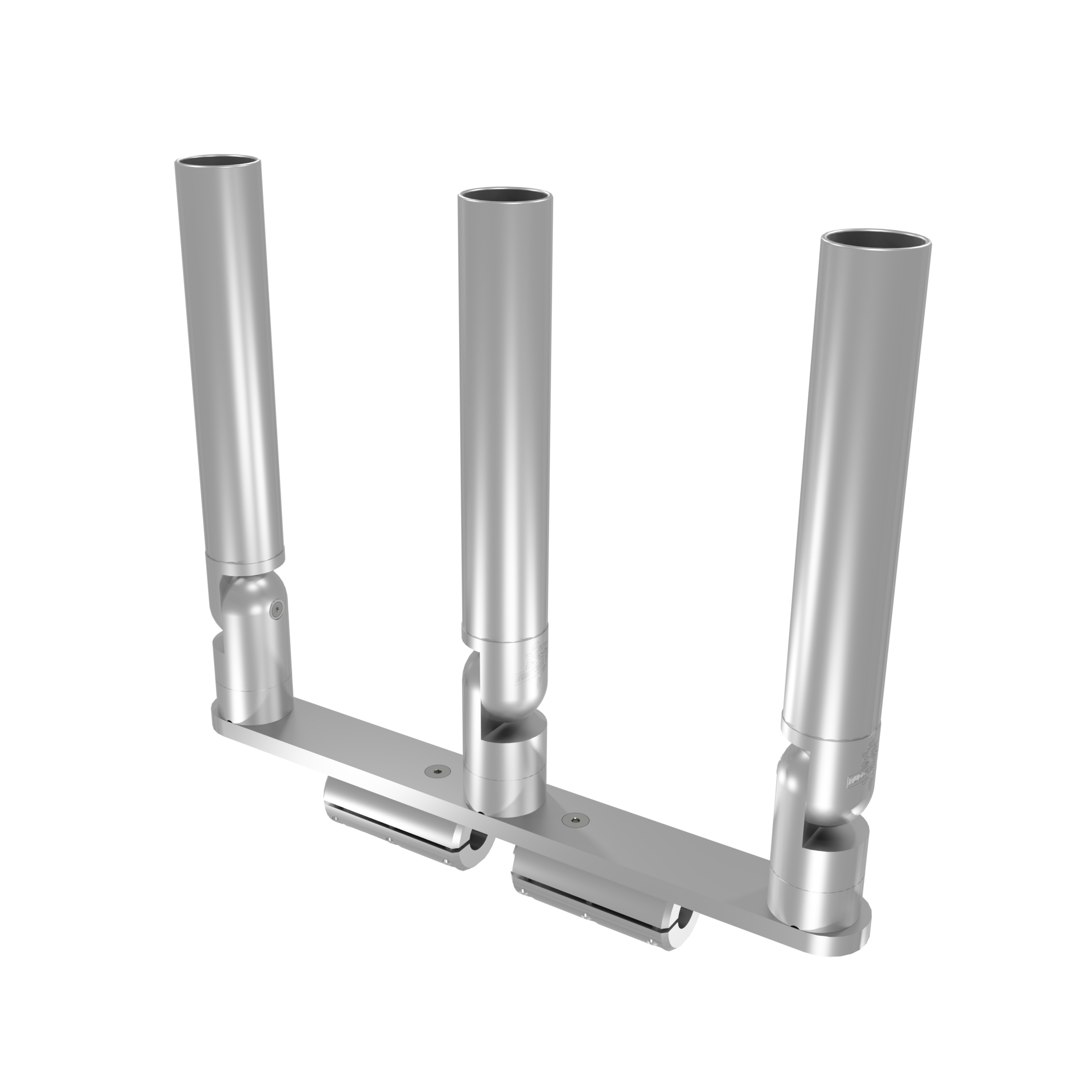TRIPLE HORIZONTAL TREE ROD HOLDER WITH CLAMSHELL