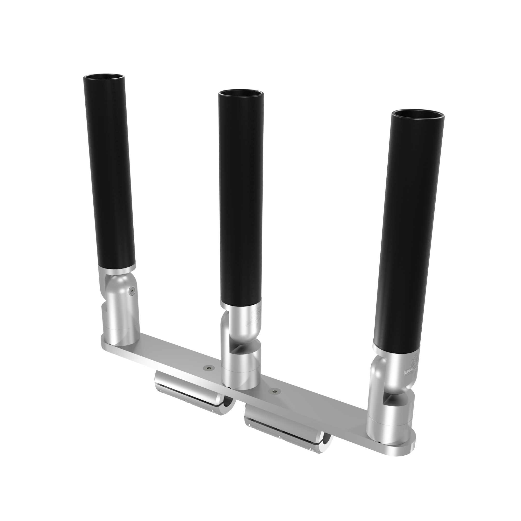 TRIPLE HORIZONTAL TREE ROD HOLDER WITH CLAMSHELL