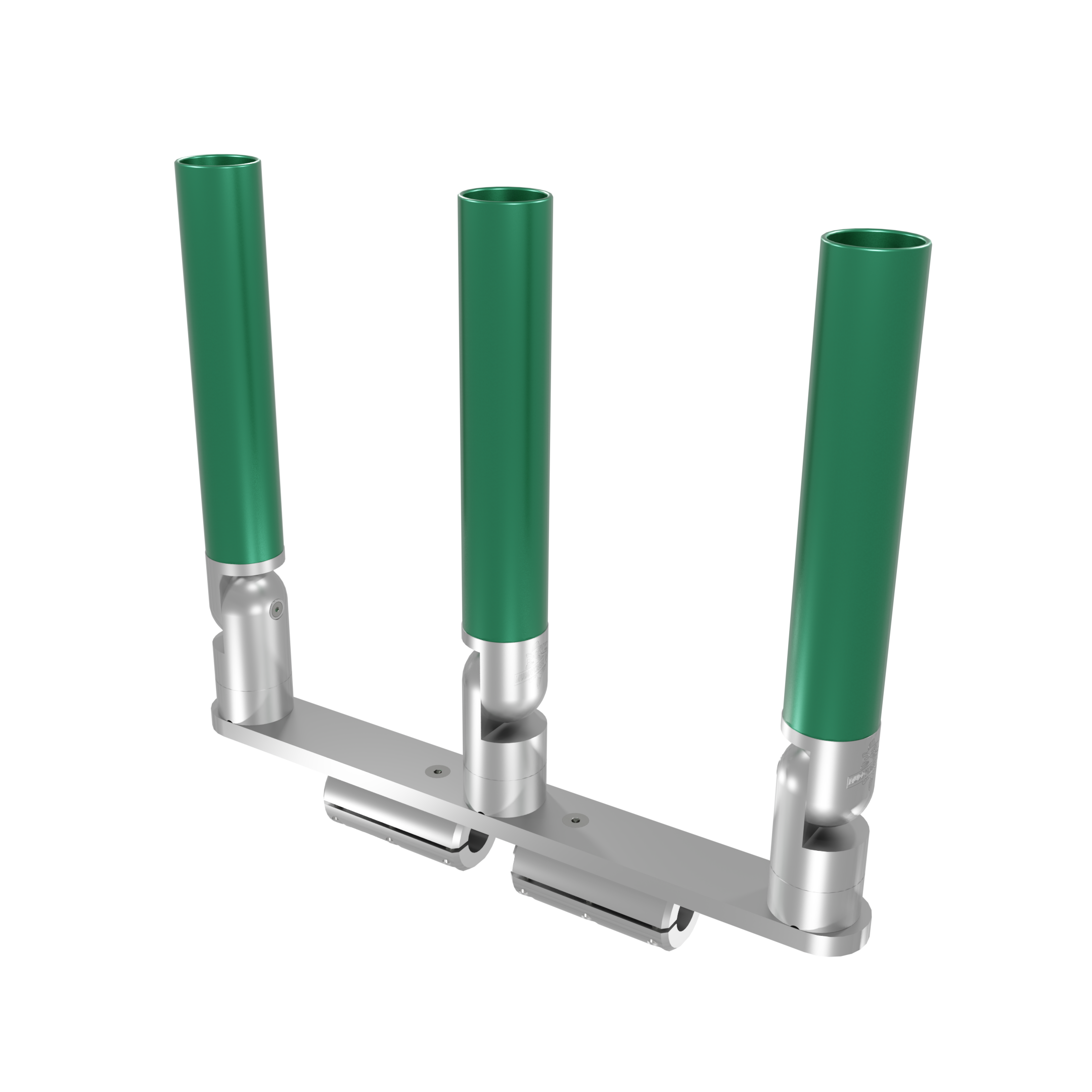 TRIPLE HORIZONTAL TREE ROD HOLDER WITH CLAMSHELL
