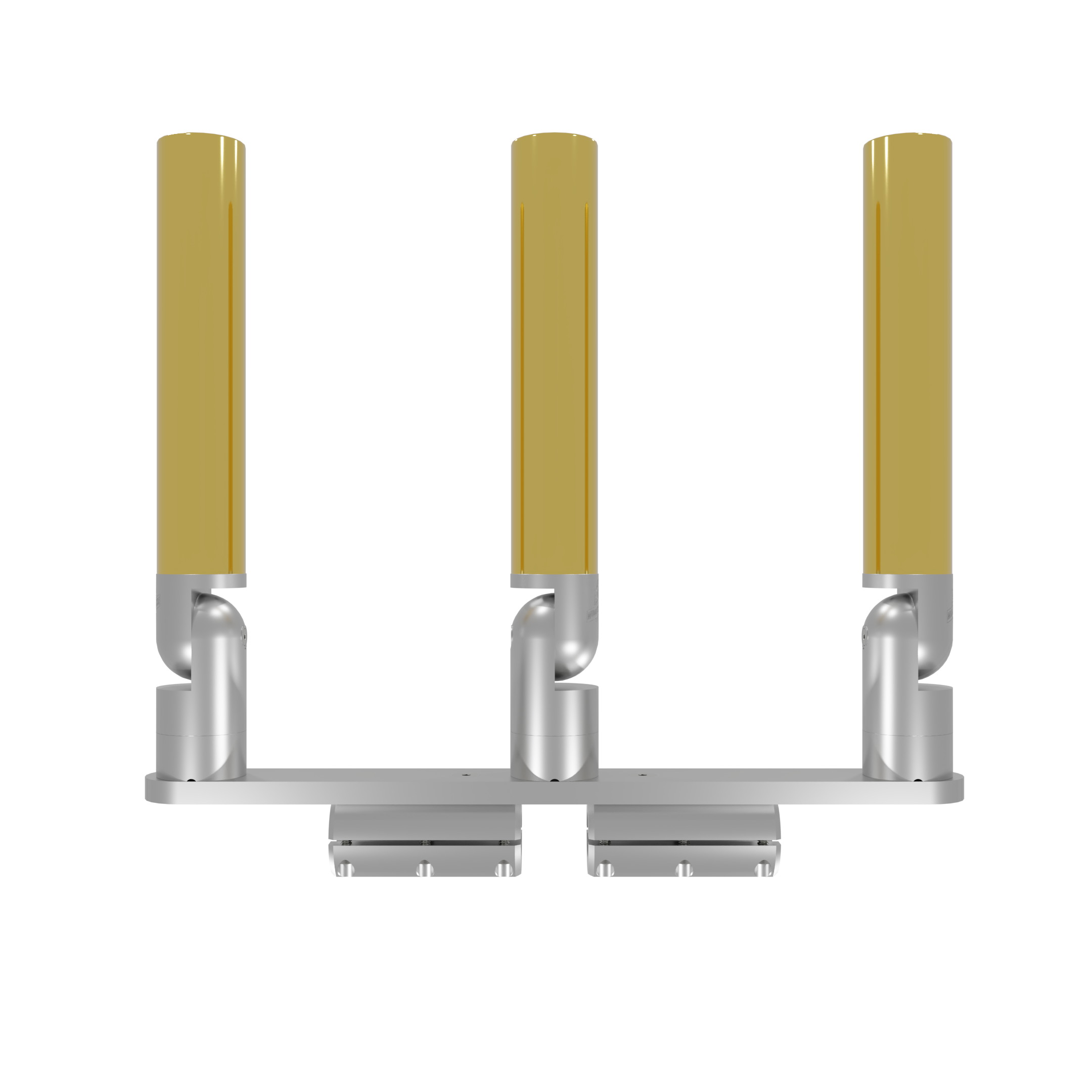 TRIPLE HORIZONTAL TREE ROD HOLDER WITH CLAMSHELL