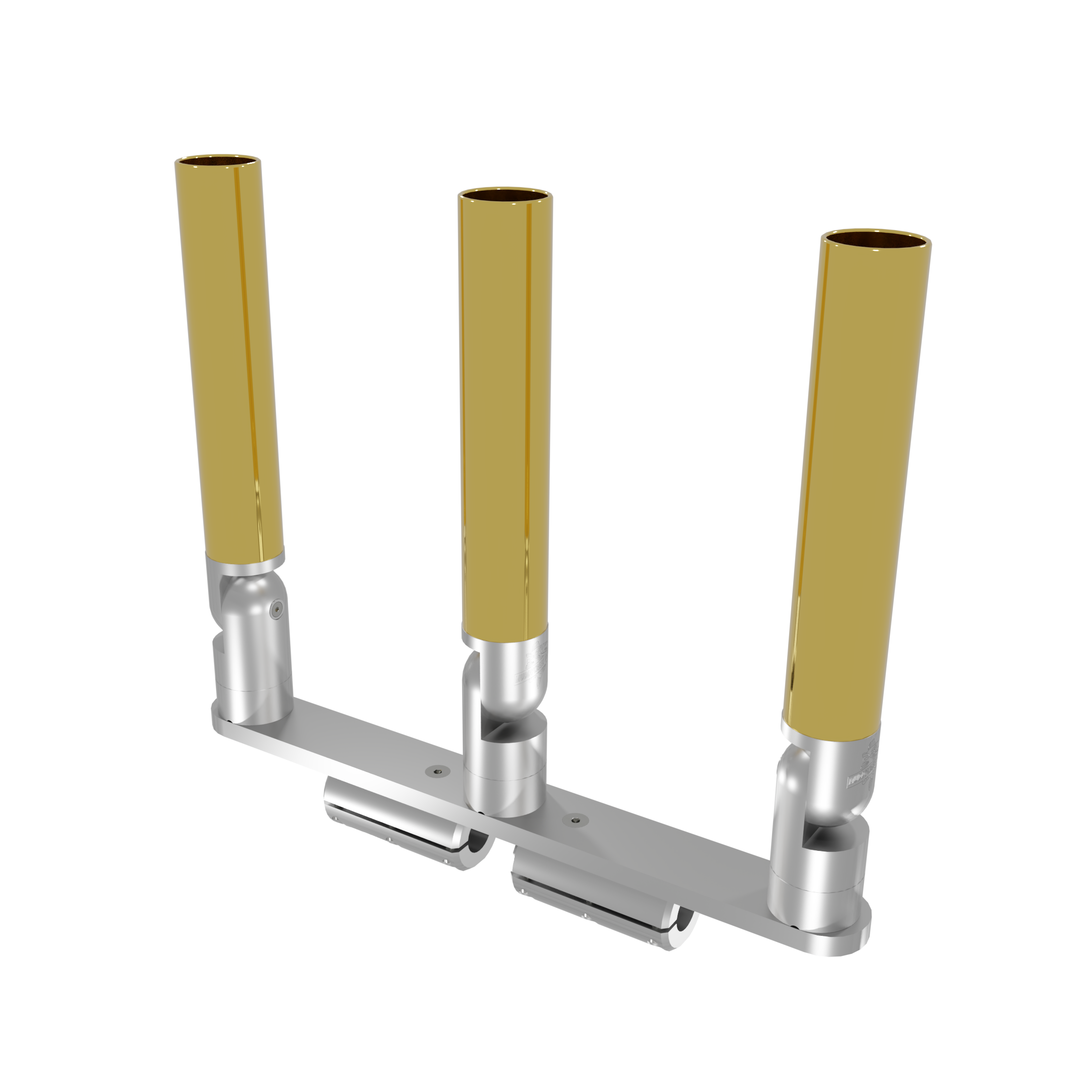 TRIPLE HORIZONTAL TREE ROD HOLDER WITH CLAMSHELL