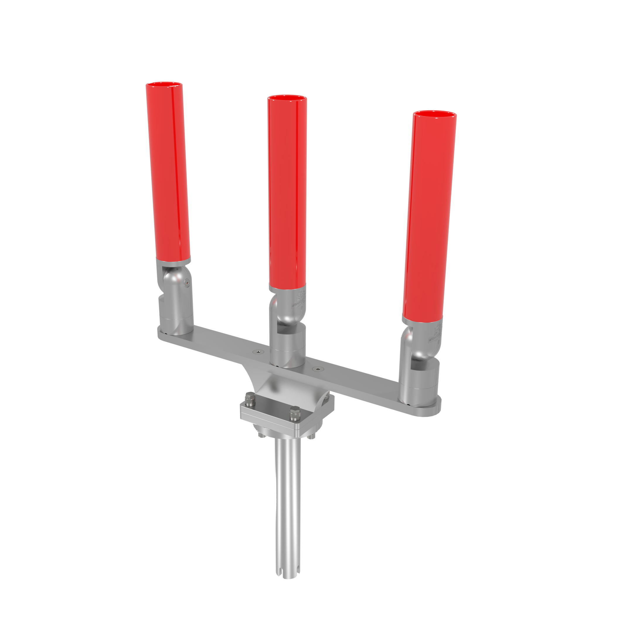 TRIPLE HORIZONTAL TREE ROD HOLDER WITH GIMBAL