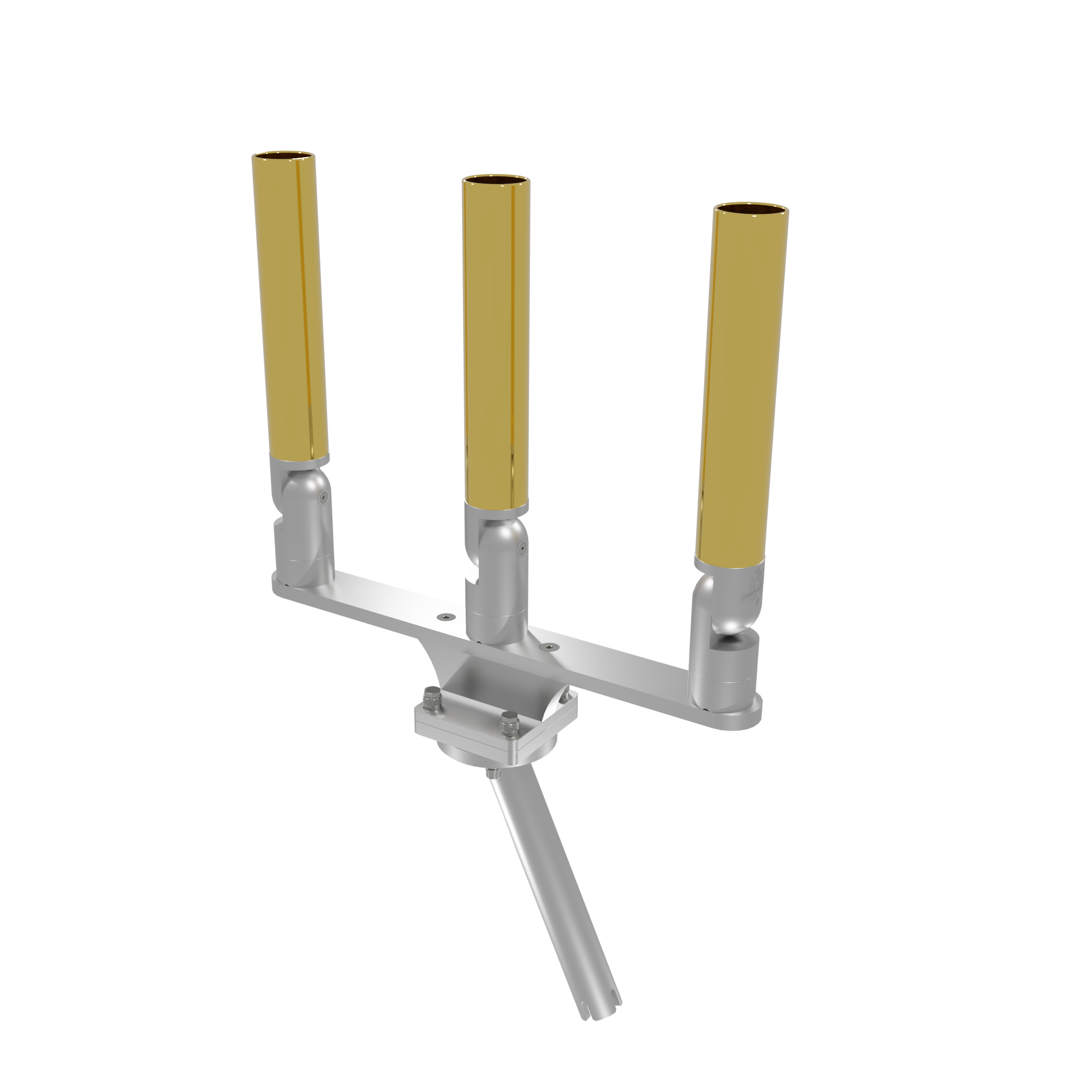 TRIPLE HORIZONTAL TREE ROD HOLDER WITH GIMBAL