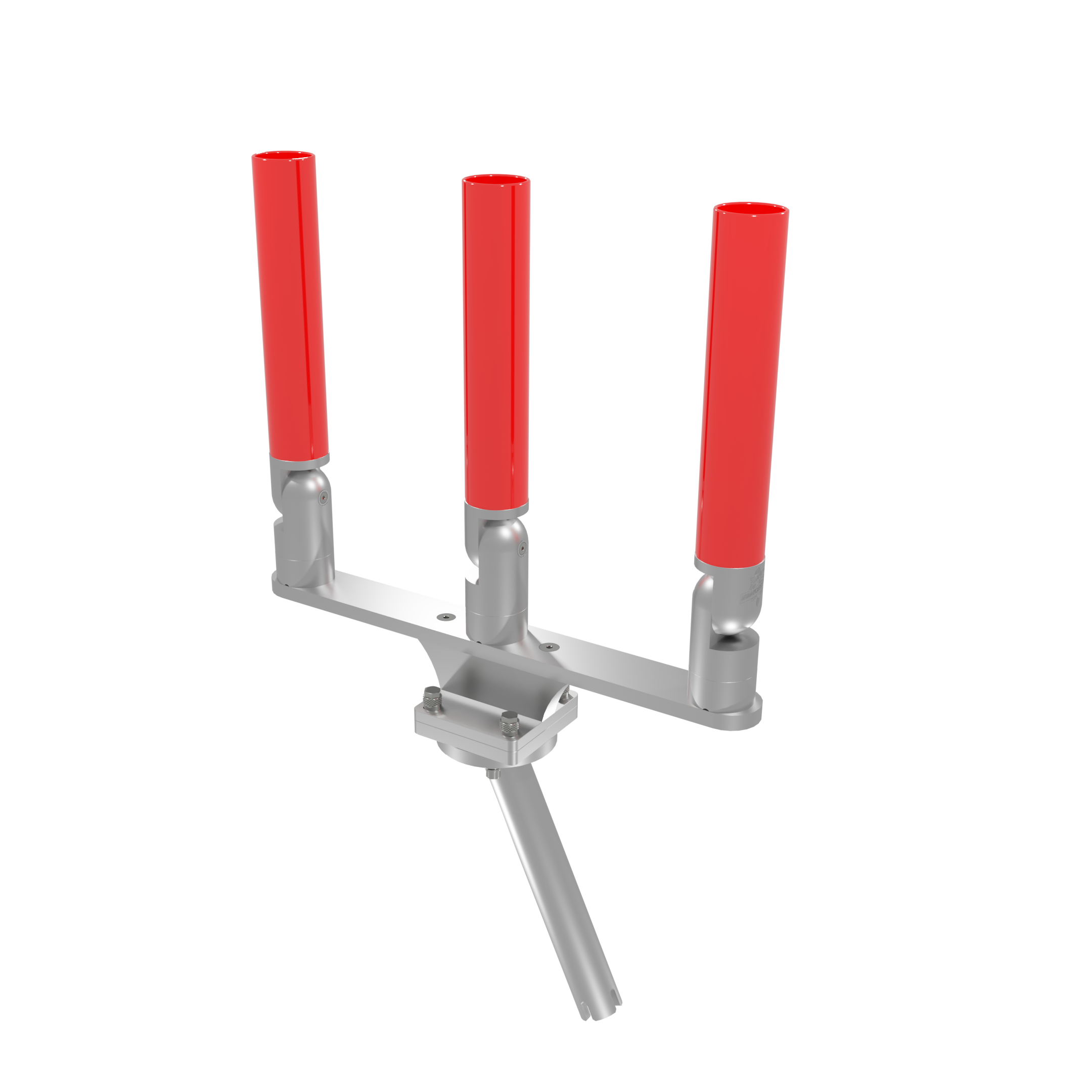 TRIPLE HORIZONTAL TREE ROD HOLDER WITH GIMBAL