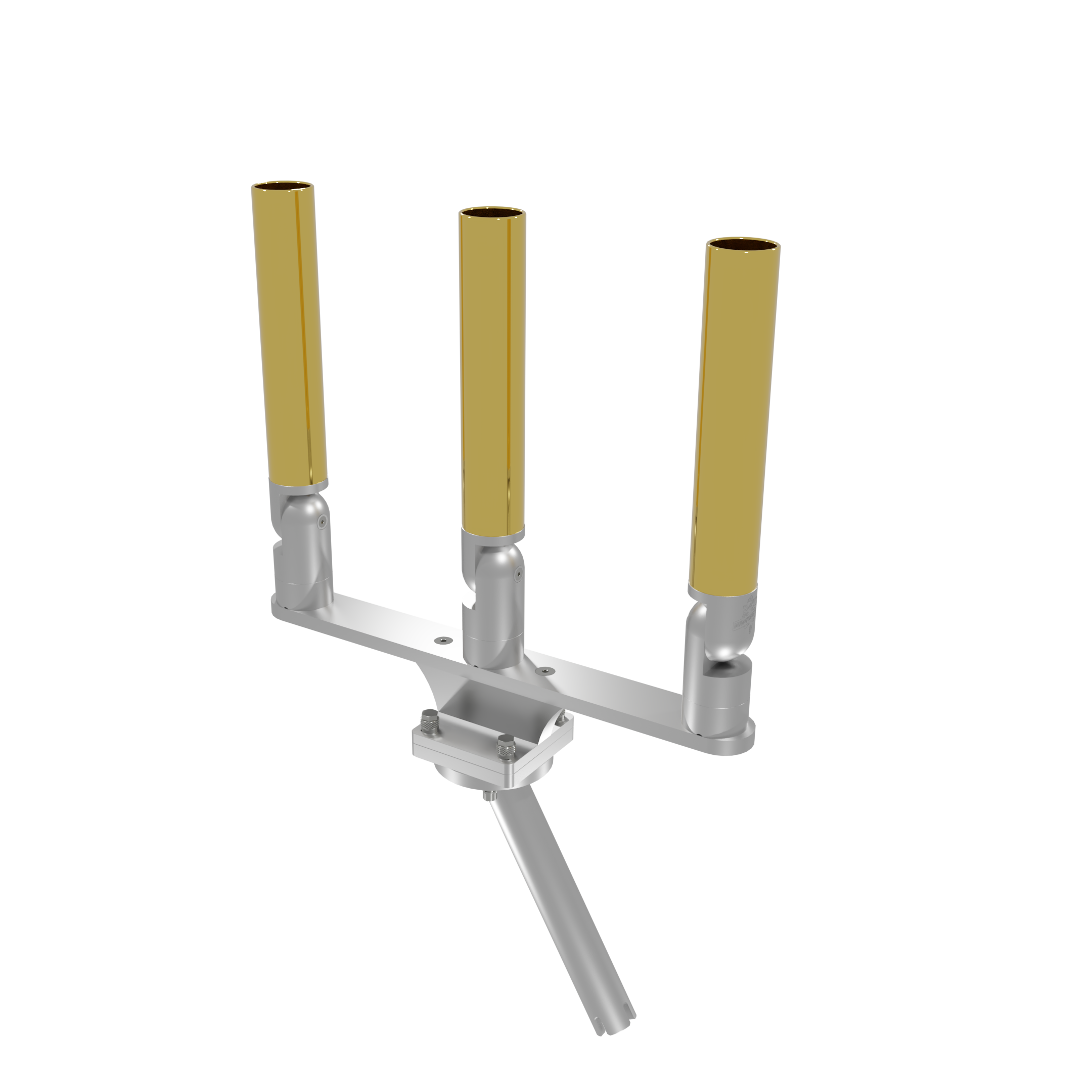 TRIPLE HORIZONTAL TREE ROD HOLDER WITH GIMBAL