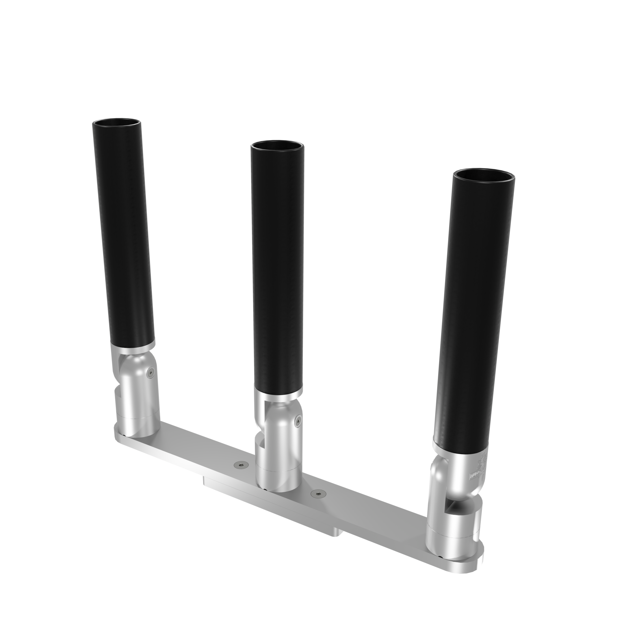 TRIPLE HORIZONTAL TREE ROD HOLDER WITH LOW PROFILE MOUNT