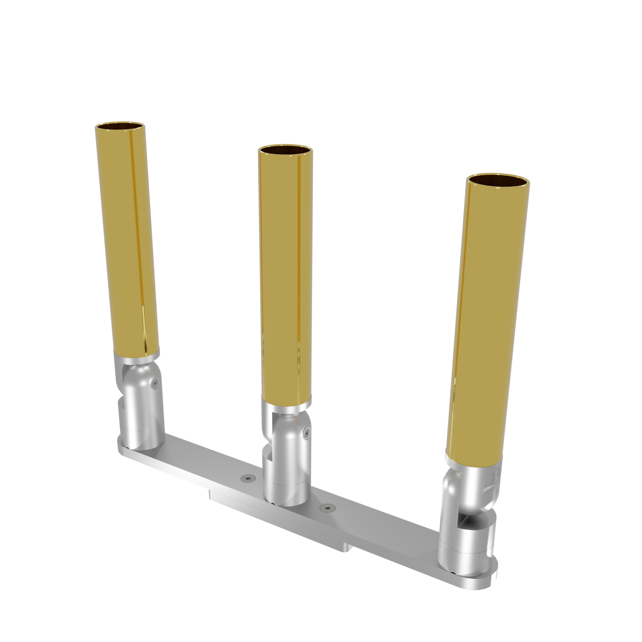 TRIPLE HORIZONTAL TREE ROD HOLDER WITH LOW PROFILE MOUNT