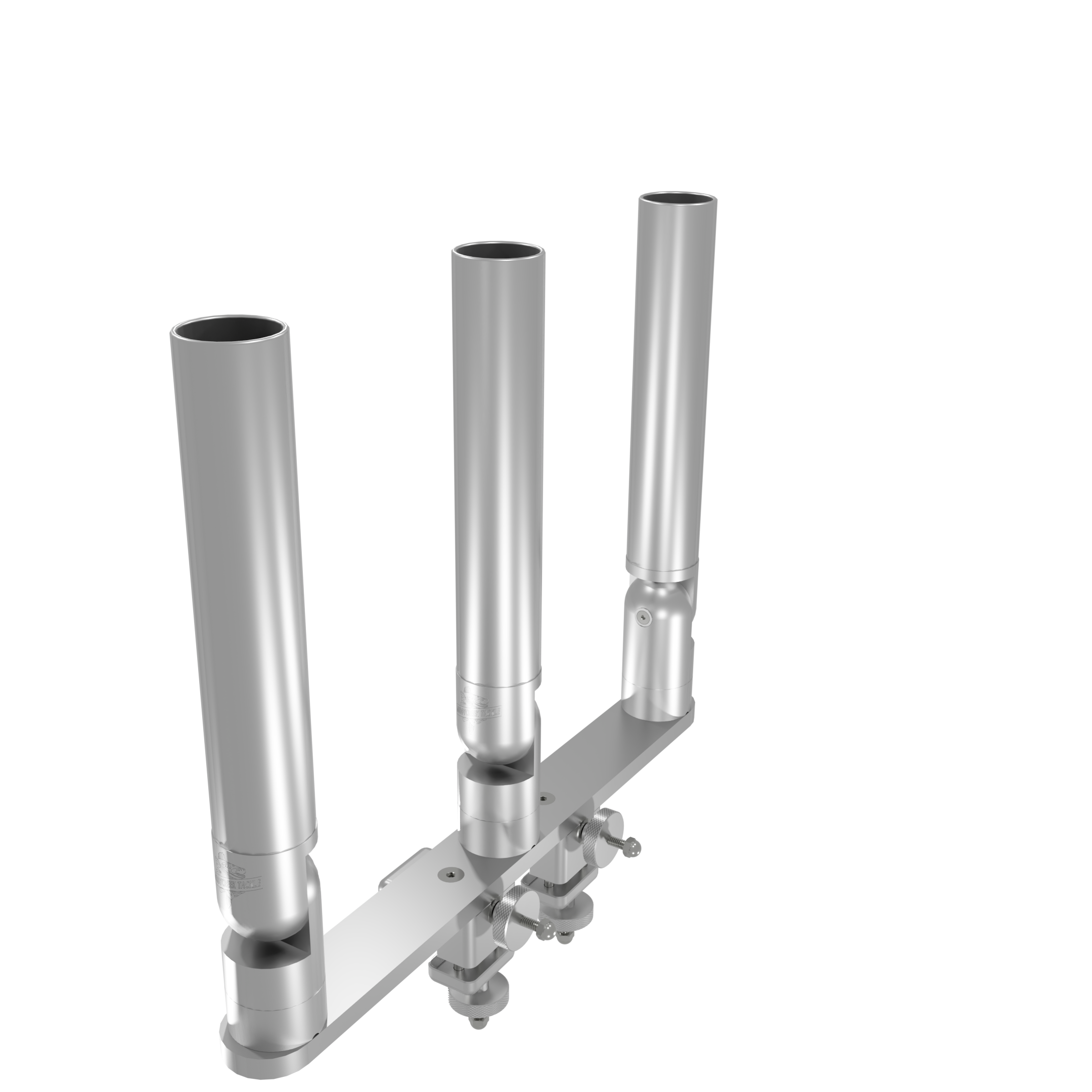 Triple Tube Rod Holder Tree with Pontoon Mount (Horizontal)