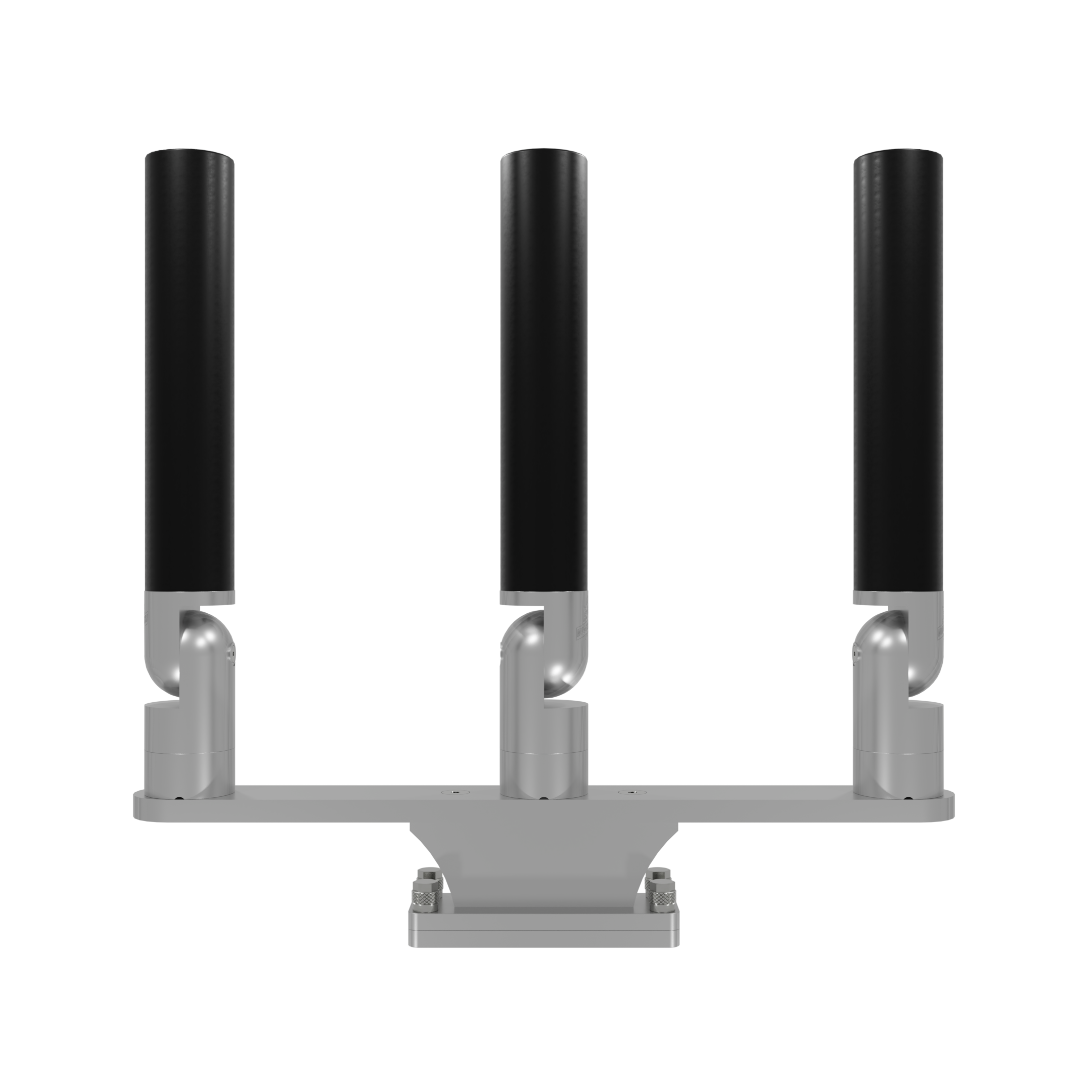 TRIPLE HORIZONTAL TREE ROD HOLDER WITH SKINNY GUNWALE MOUNT