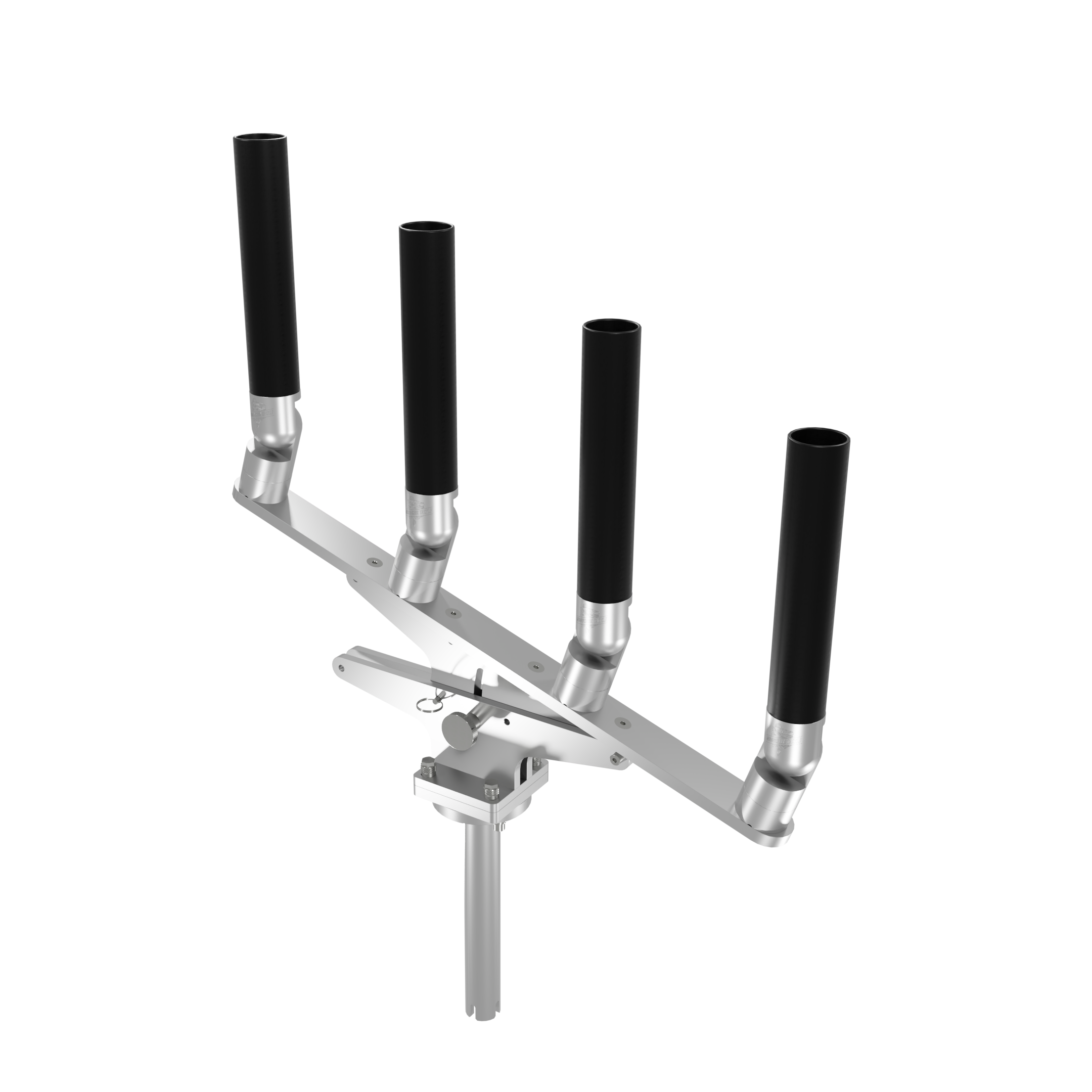 QUAD ARTICULATING TREE ROD HOLDER WITH GIMBAL