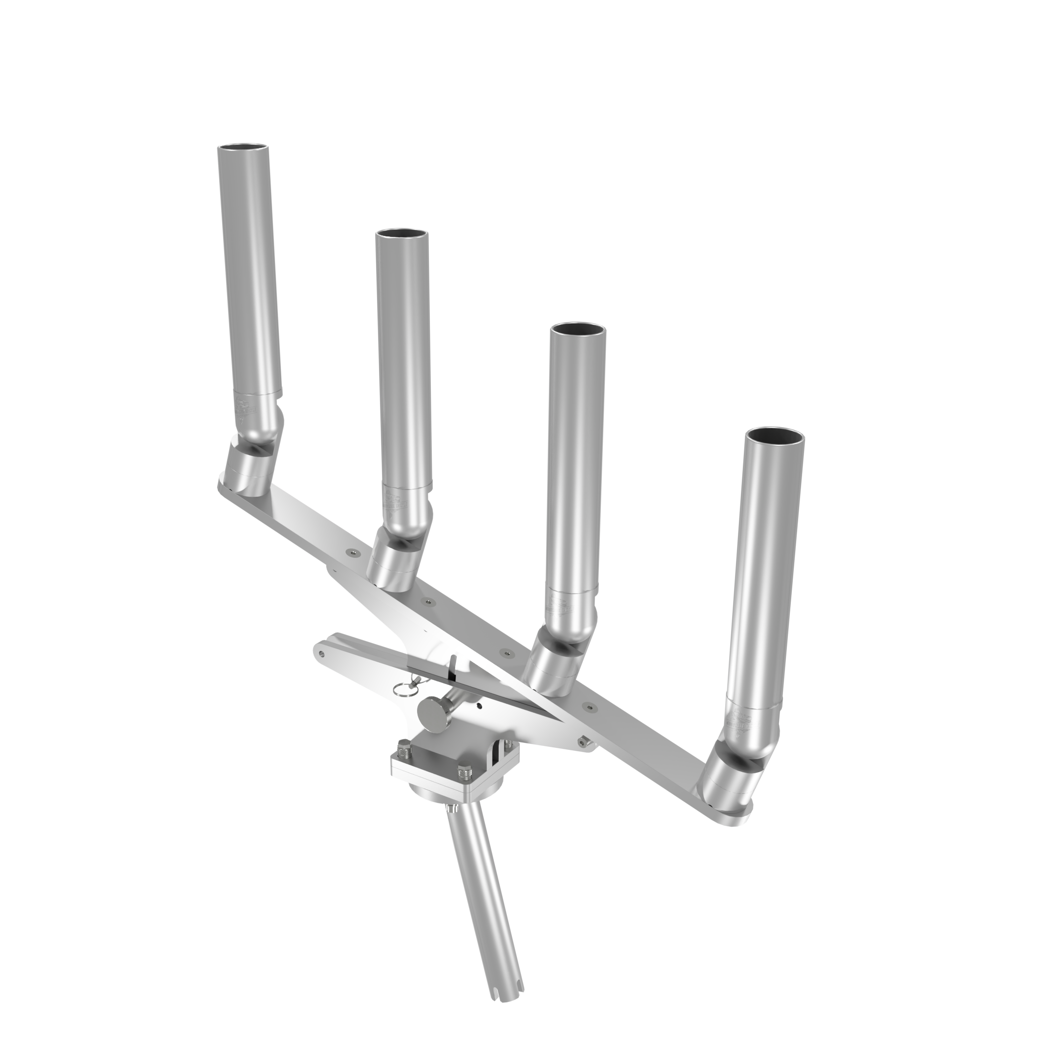 QUAD ARTICULATING TREE ROD HOLDER WITH GIMBAL