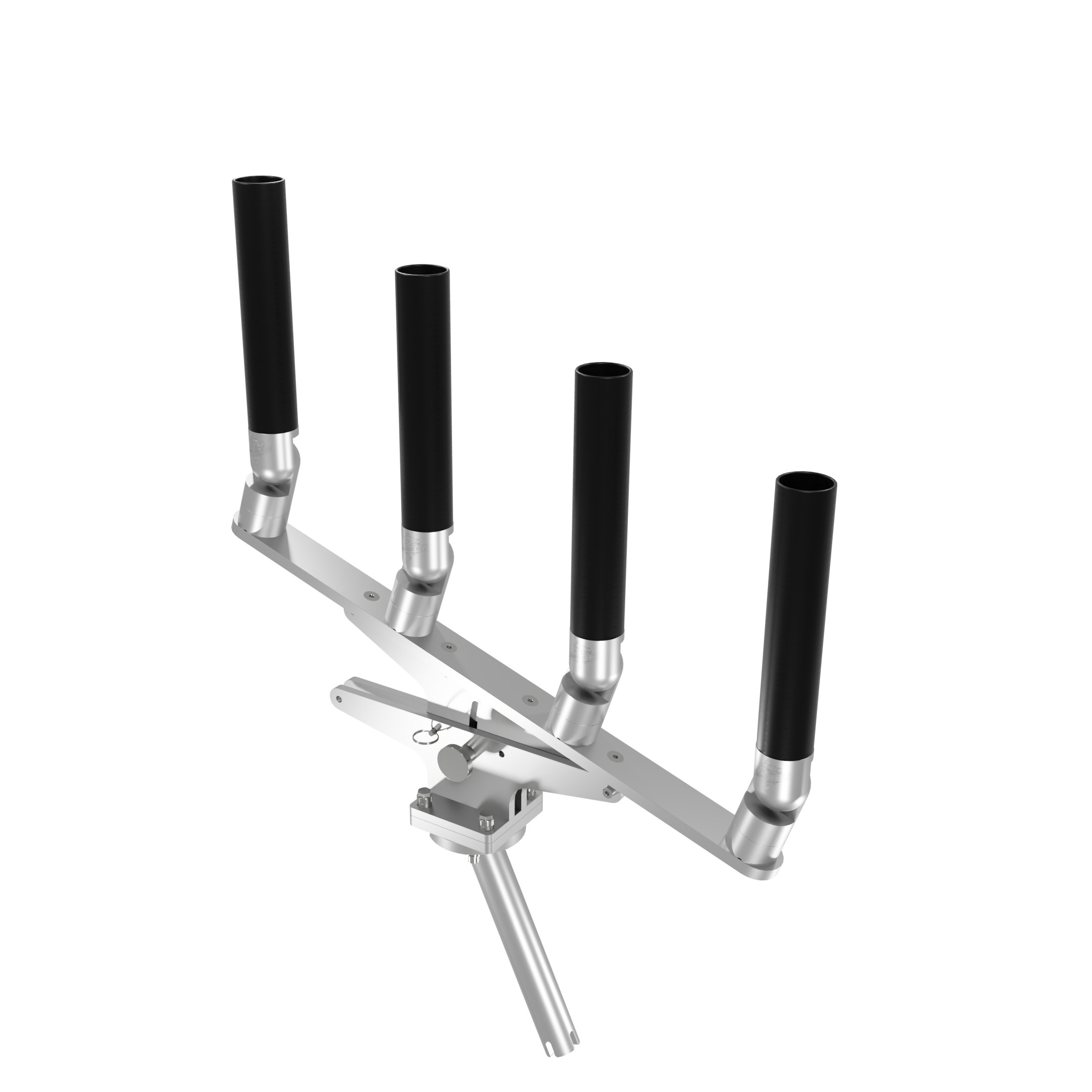 QUAD ARTICULATING TREE ROD HOLDER WITH GIMBAL