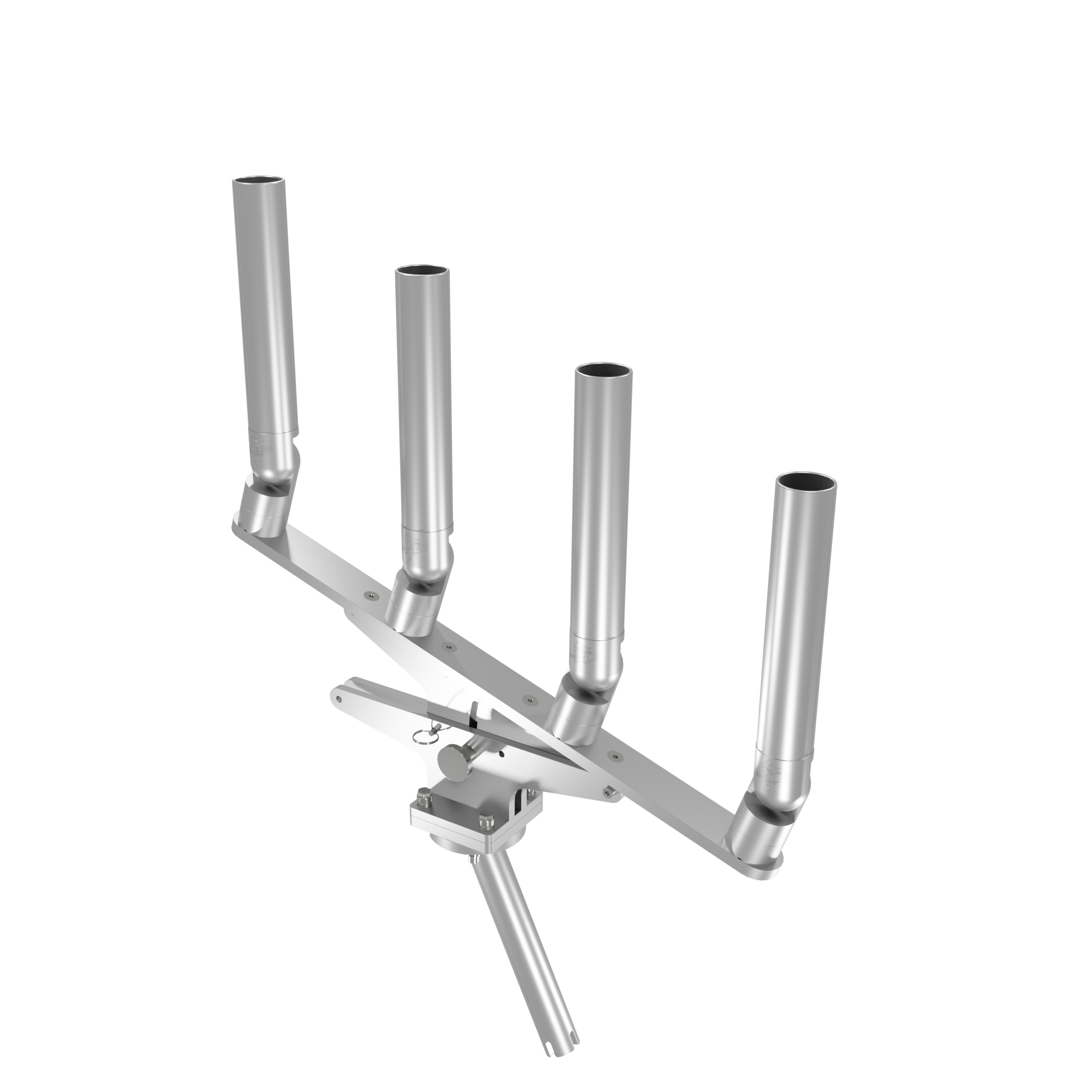 QUAD ARTICULATING TREE ROD HOLDER WITH GIMBAL
