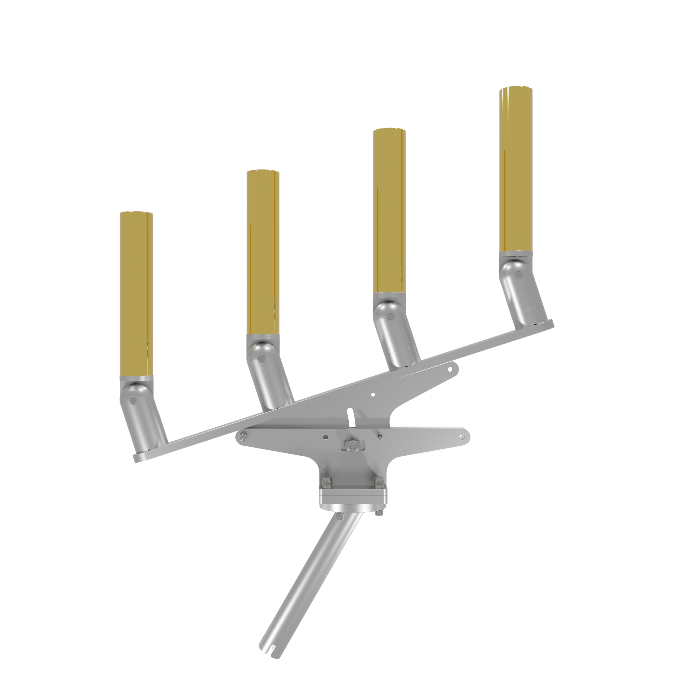 QUAD ARTICULATING TREE ROD HOLDER WITH GIMBAL