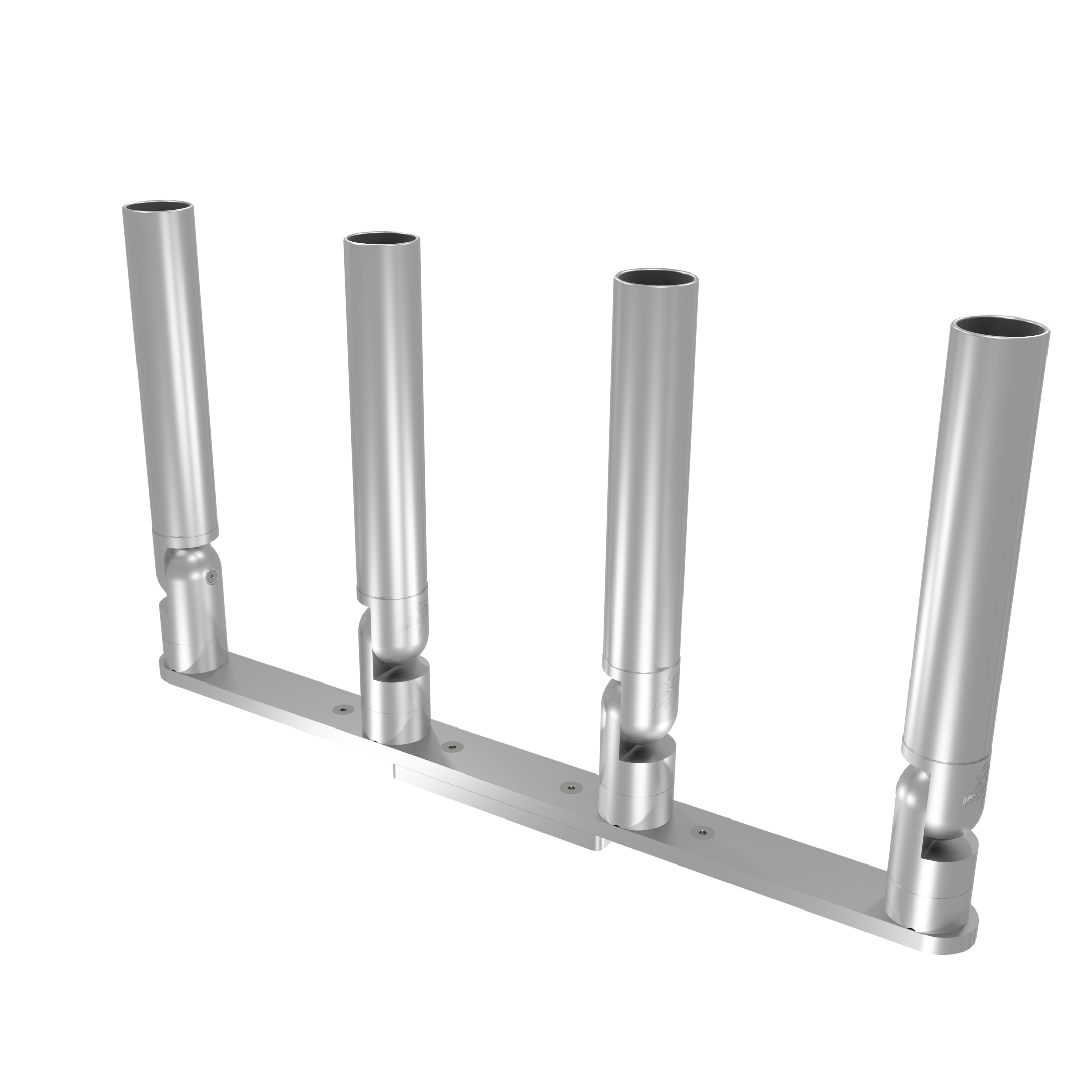 Quad Horizontal Tree Rod Holder with Low Profile Mount Durable & Sleek CLEAR Quad Horizontal Tree Rod Holder with Low Profile Mount Durable & Sleek CLEAR