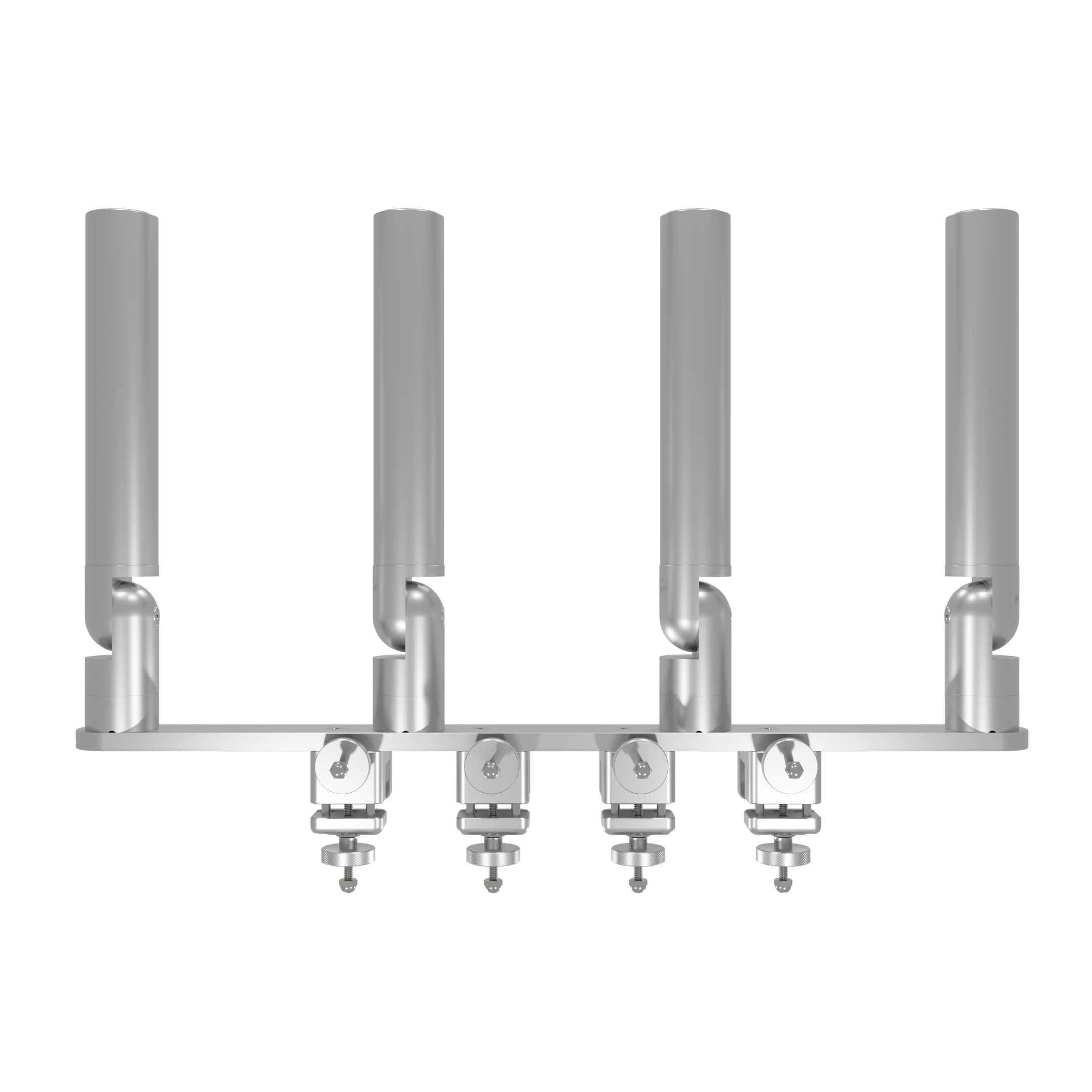 Quad Tube Rod Holder Tree with Pontoon Mount (Horizontal)