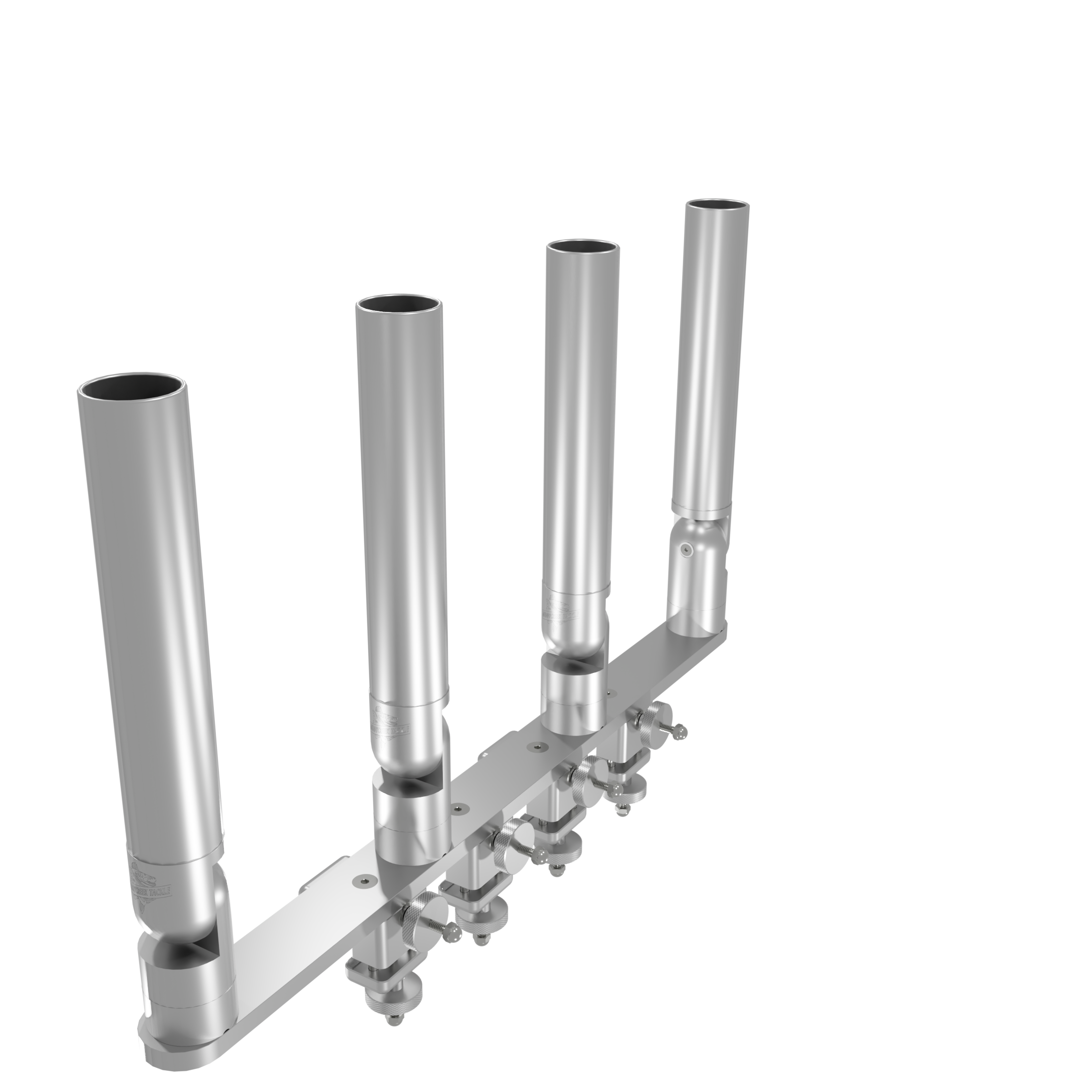Quad Tube Rod Holder Tree with Pontoon Mount (Horizontal)