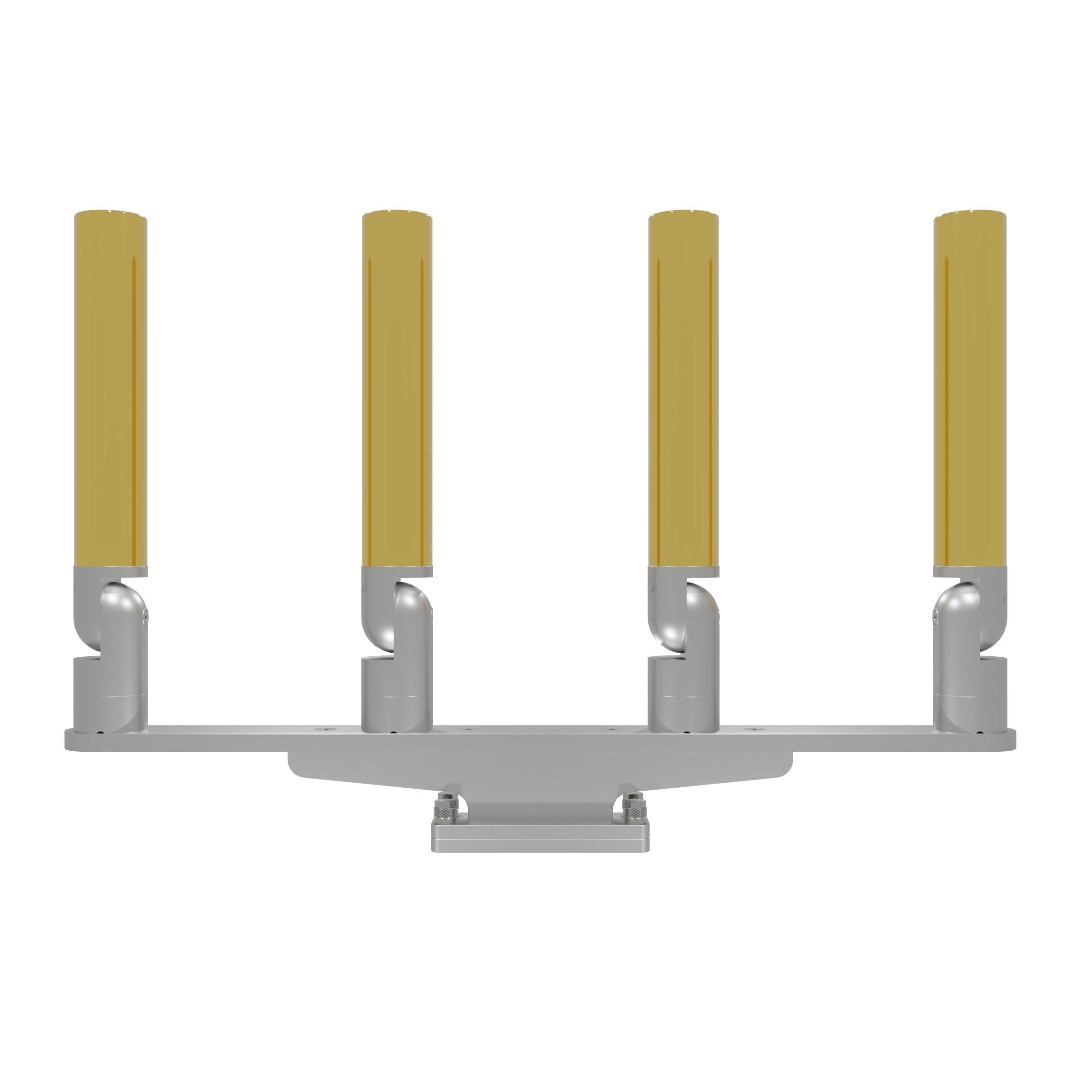 QUAD HORIZONTAL TREE ROD HOLDER WITH SKINNY GUNWALE MOUNT