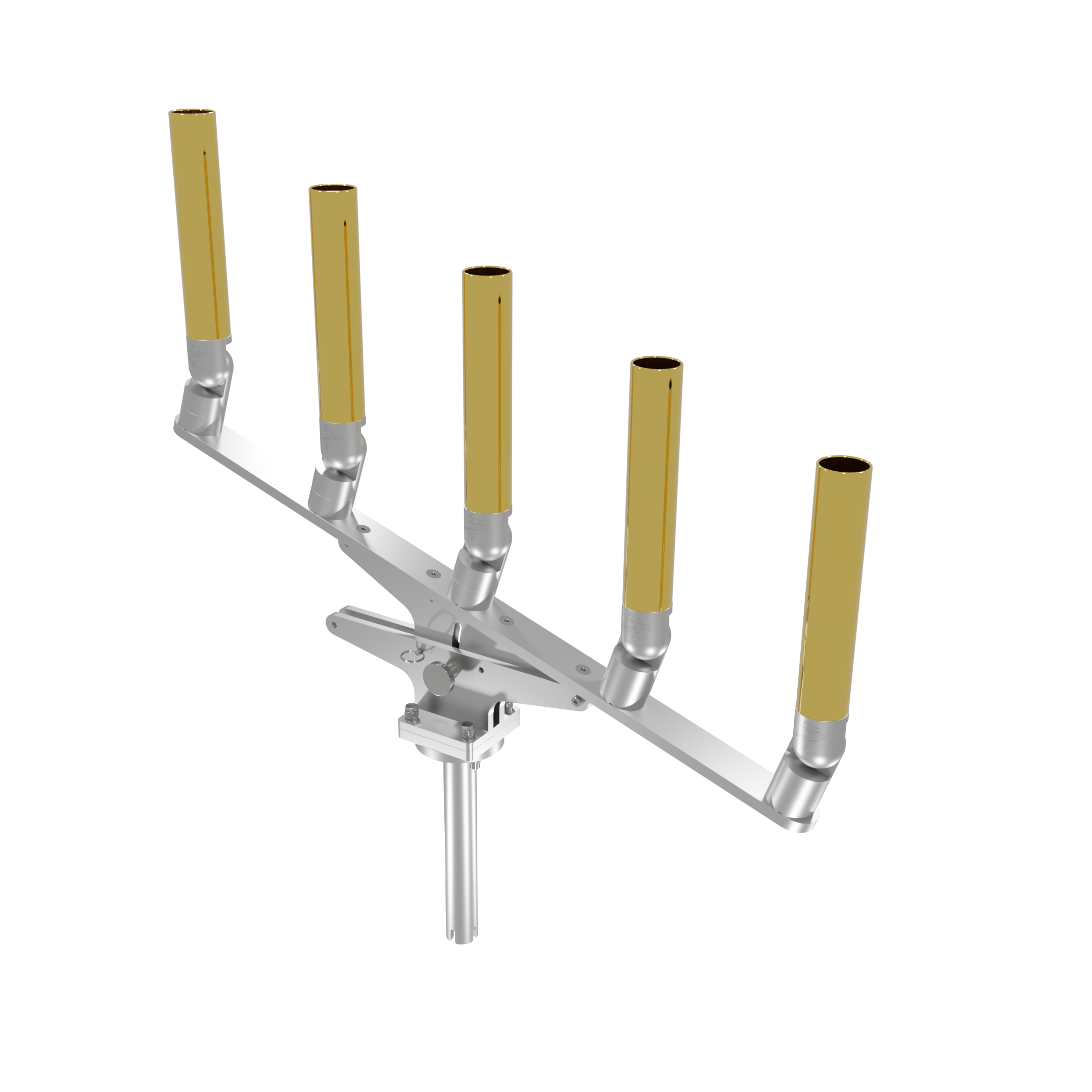 QUINT ARTICULATING TREE ROD HOLDER WITH GIMBAL