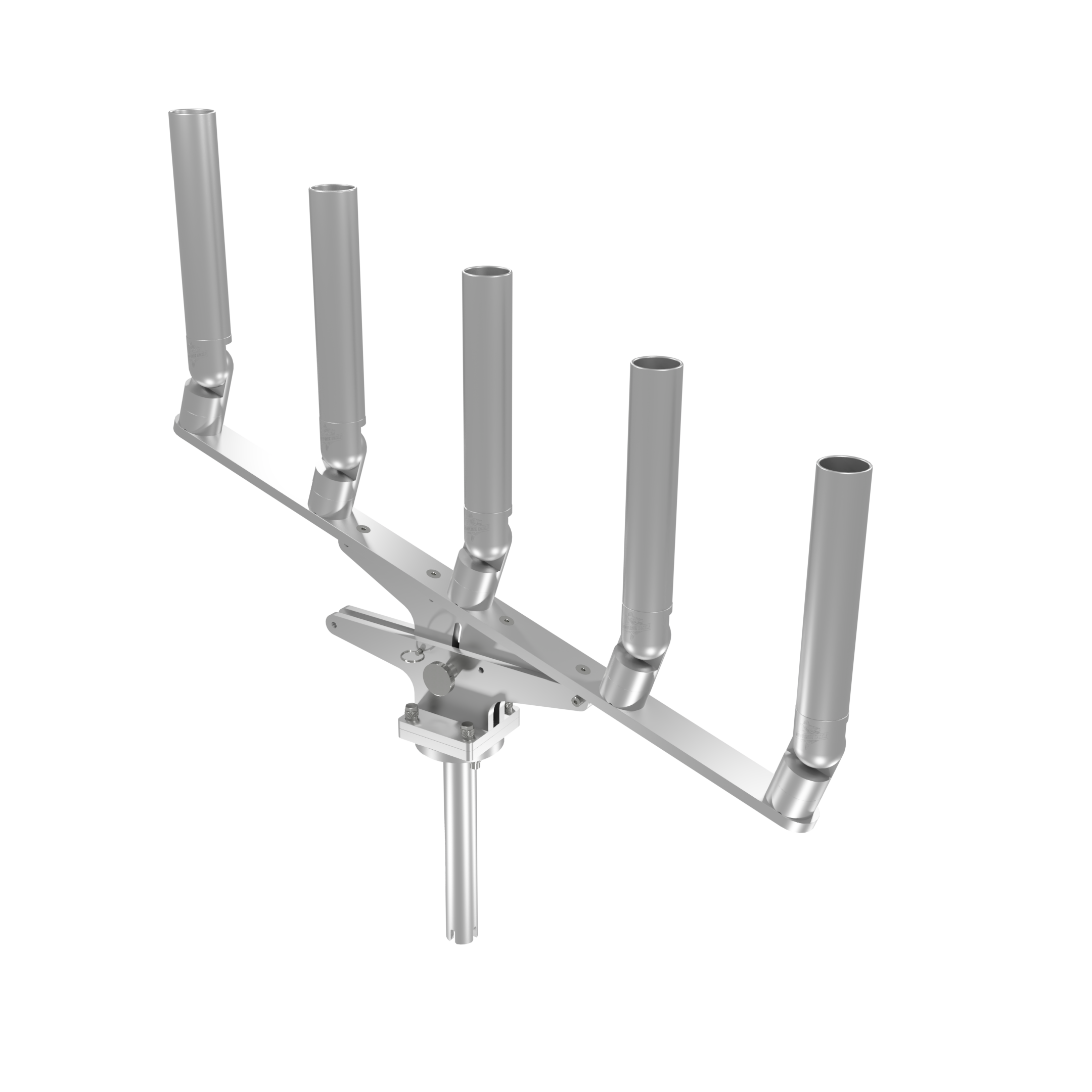 Quad Articulating Tree Rod Holder with Gimbal Mount – Strong & Precise CLEAR / 00DEG / 12