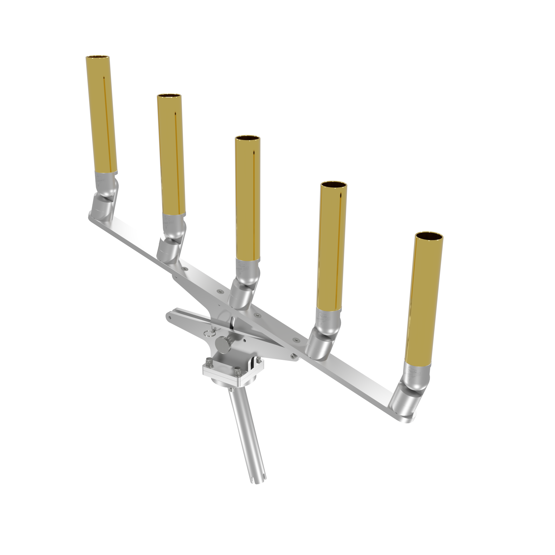 QUINT ARTICULATING TREE ROD HOLDER WITH GIMBAL