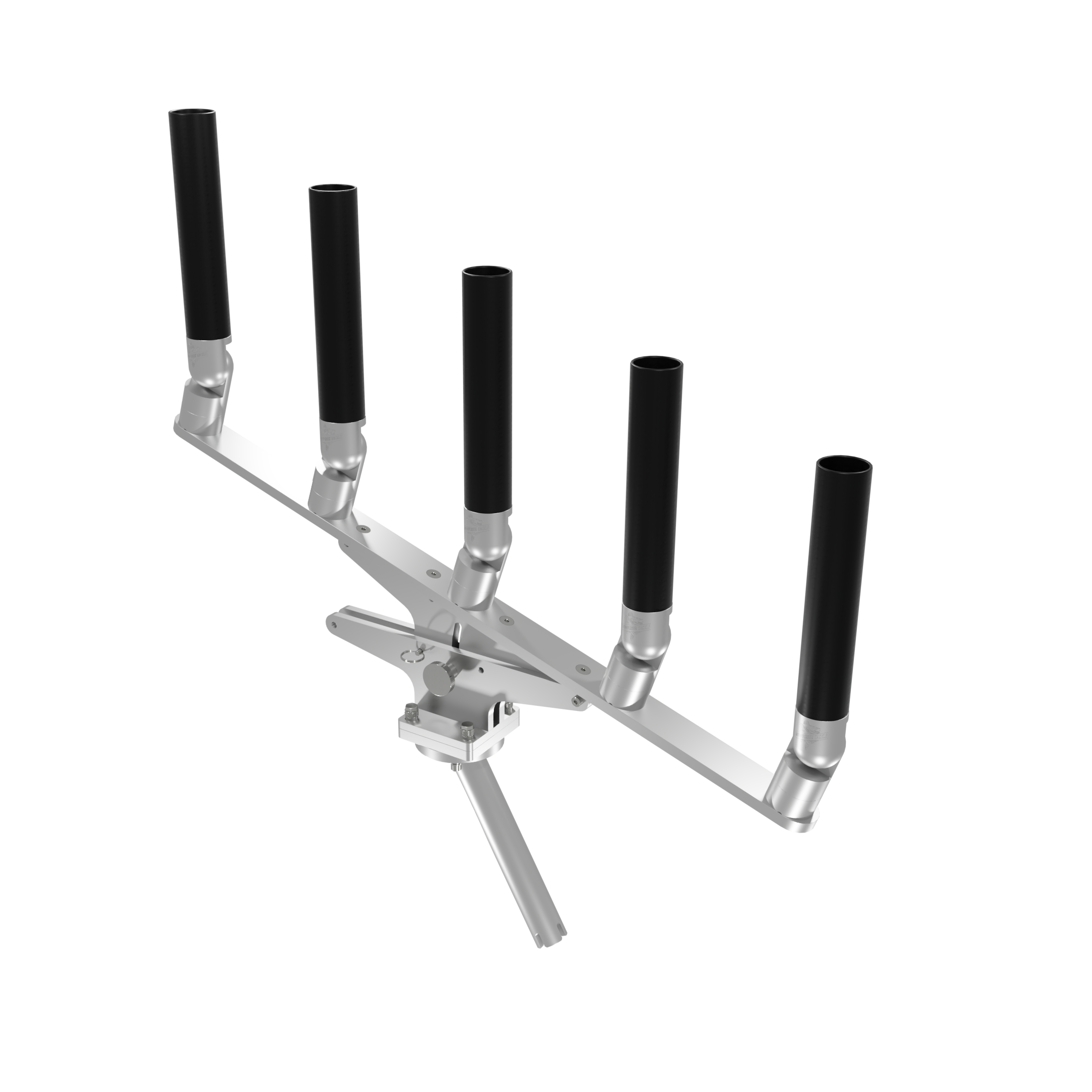 QUINT ARTICULATING TREE ROD HOLDER WITH GIMBAL