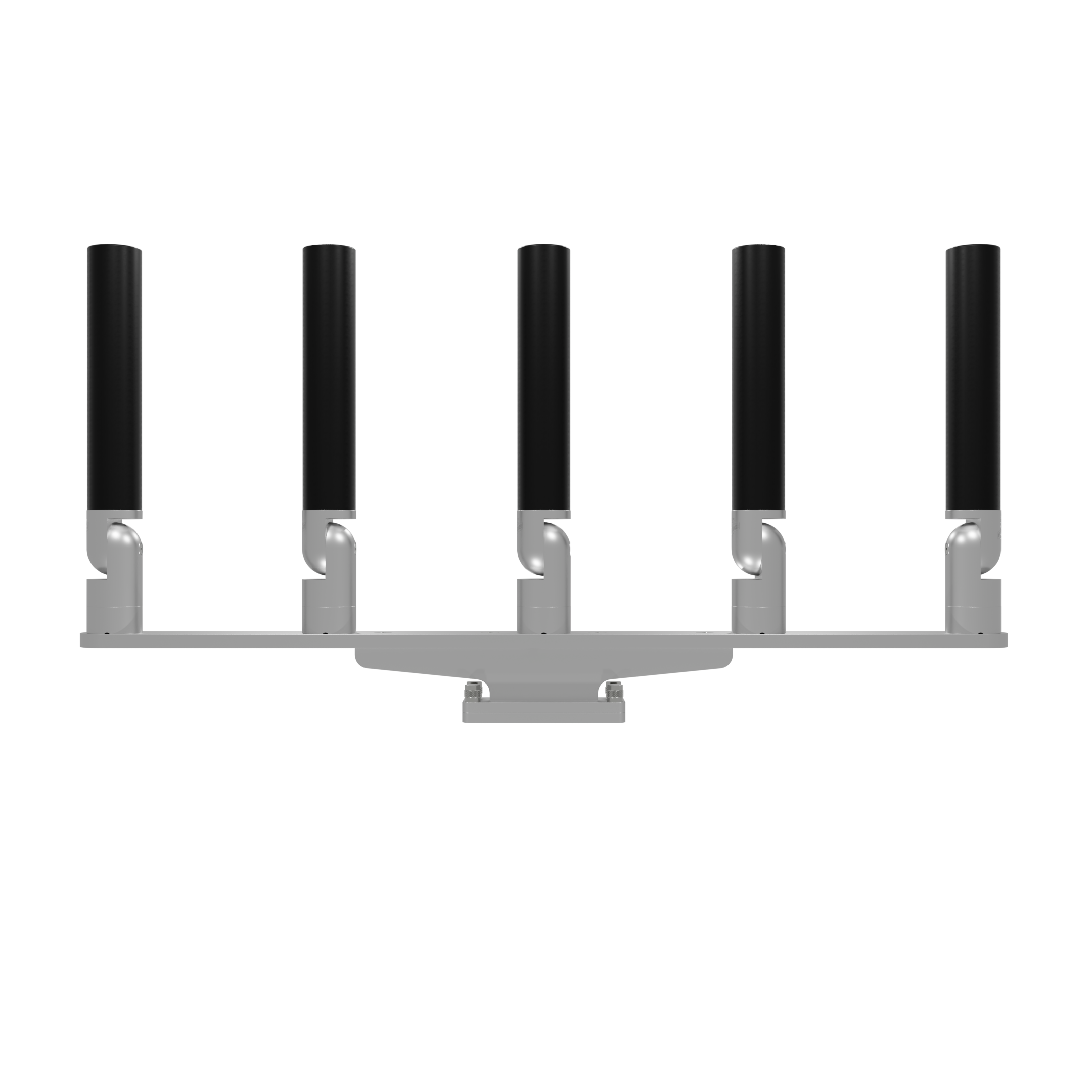 QUINT HORIZONTAL TREE ROD HOLDER WITH SKINNY GUNWALE MOUNT