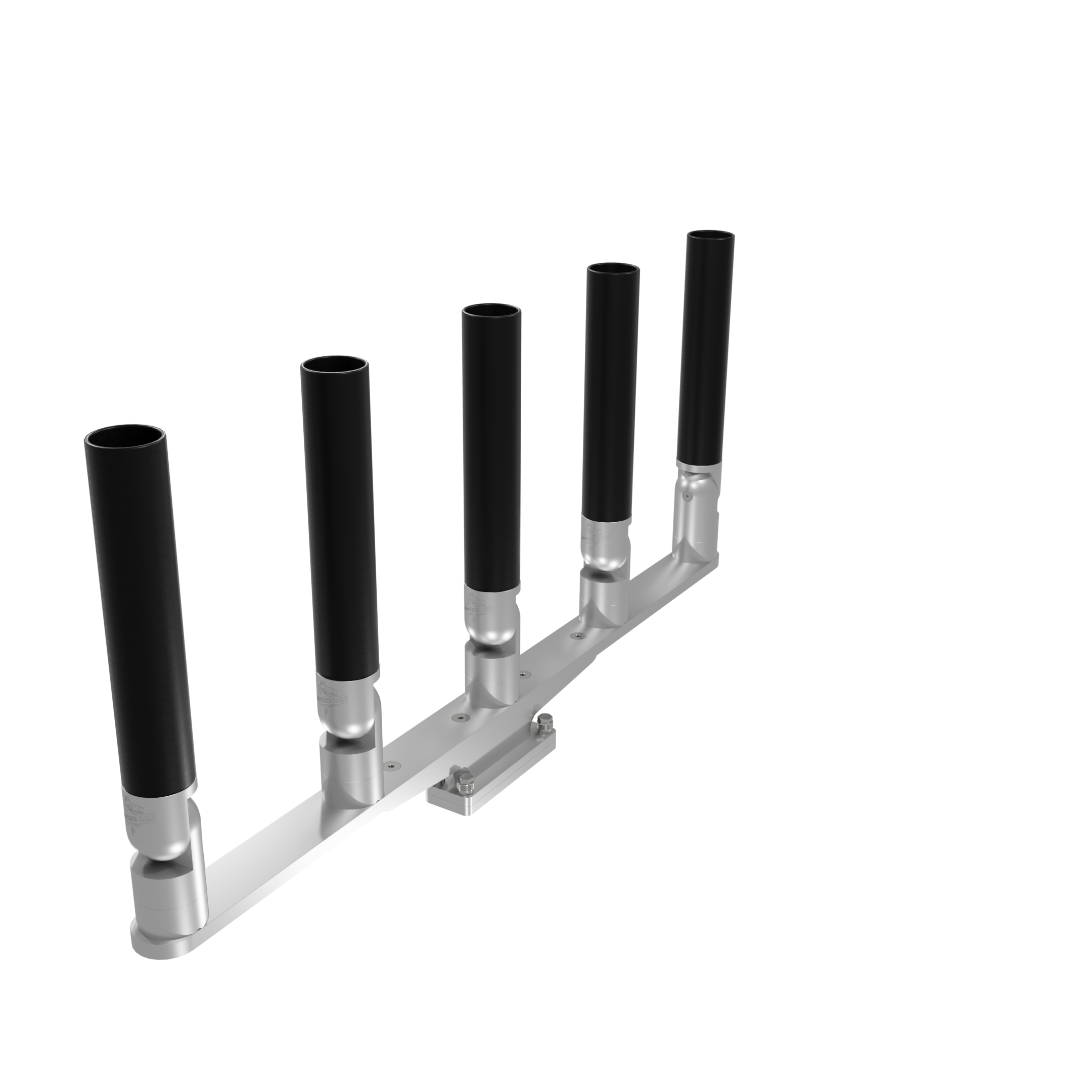 QUINT HORIZONTAL TREE ROD HOLDER WITH SKINNY GUNWALE MOUNT