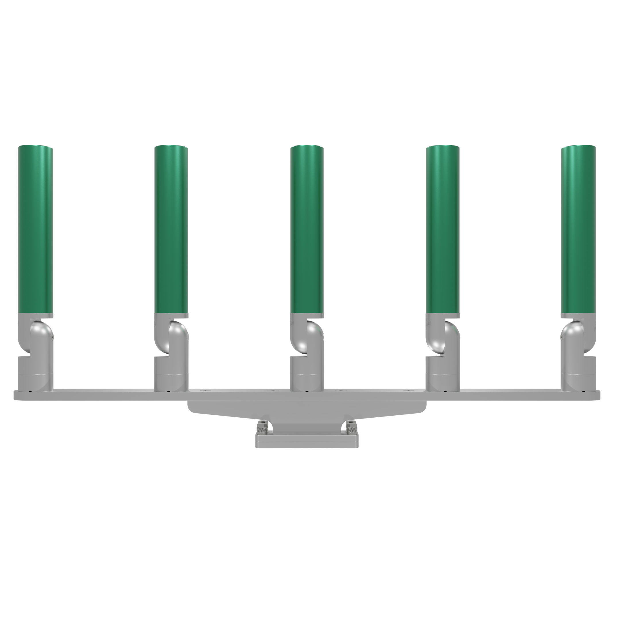 QUINT HORIZONTAL TREE ROD HOLDER WITH SKINNY GUNWALE MOUNT