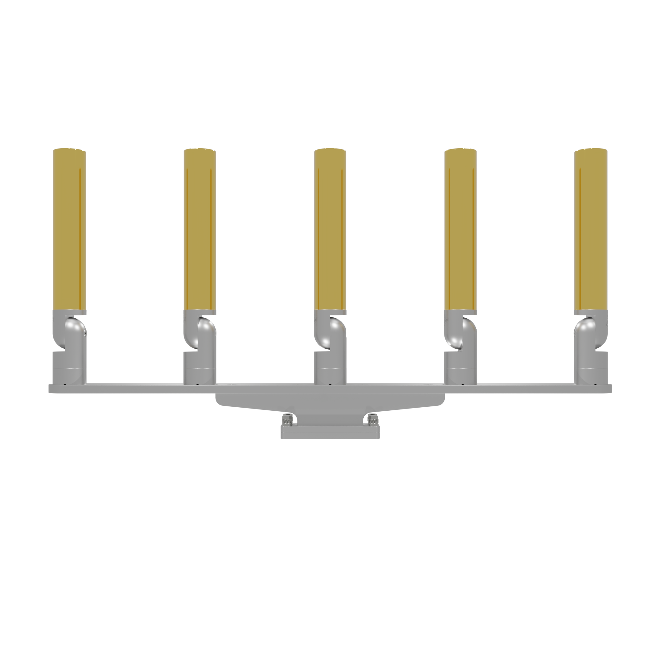 QUINT HORIZONTAL TREE ROD HOLDER WITH SKINNY GUNWALE MOUNT