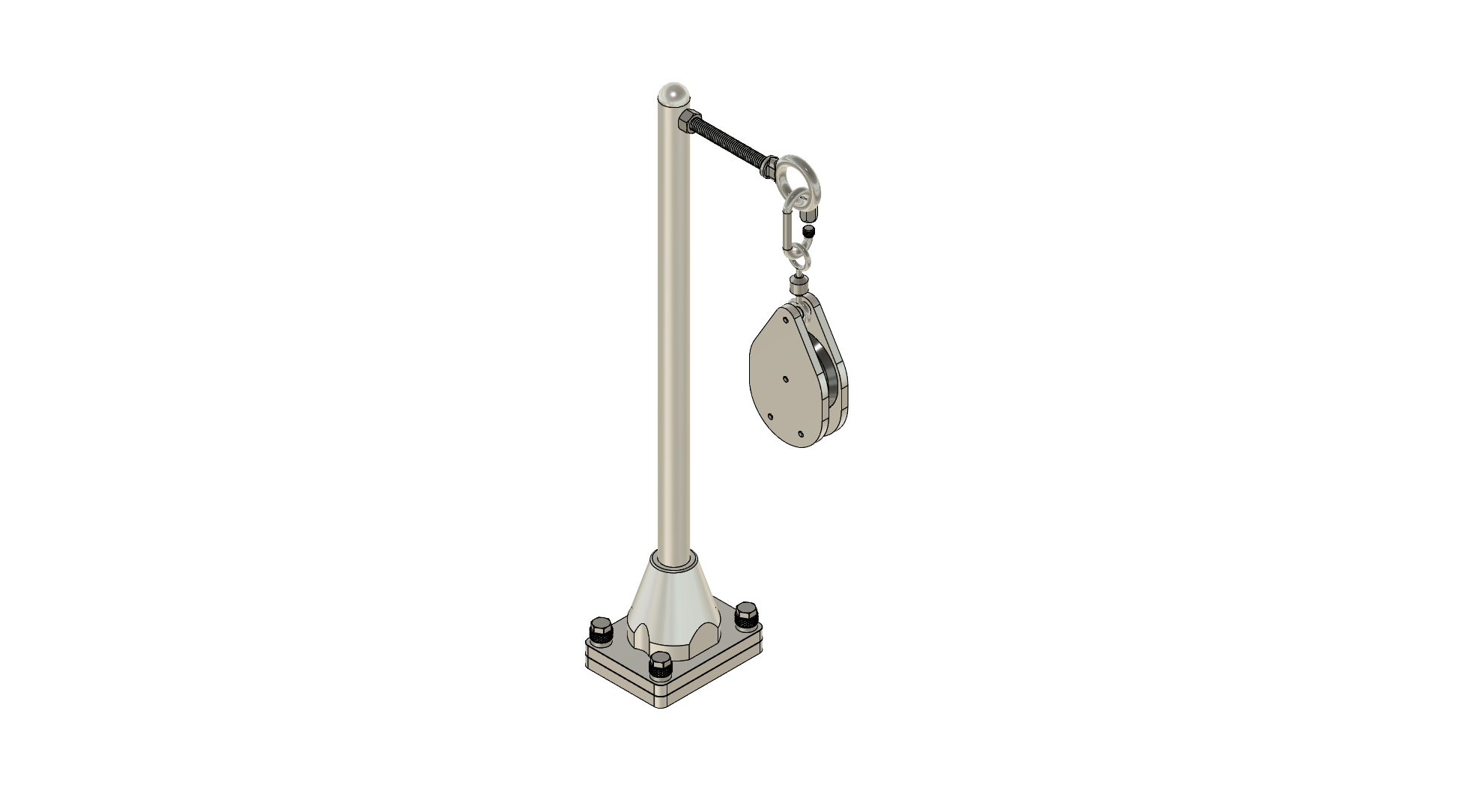 18" RISER PULLEY WITH MOUNT