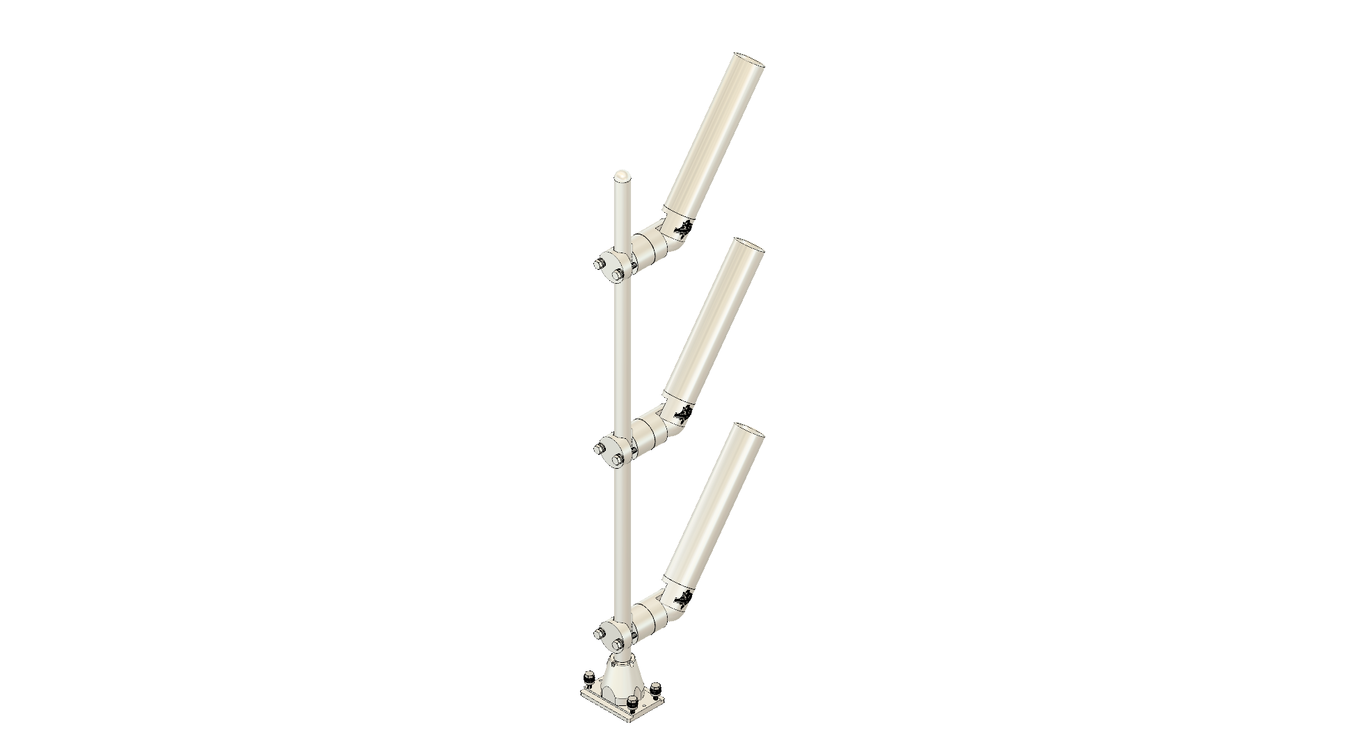 TRIPLE VERTICAL TREE WITH ROD HOLDERS MOUNT AT 36" HIGH