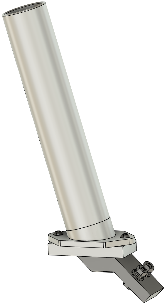 ANGLED 15 DEGREE FIXED ROD HOLDER ON INTEGRATED MOUNT