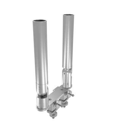Dual Tube Rod Holder Tree with Pontoon Mount (Horizontal)