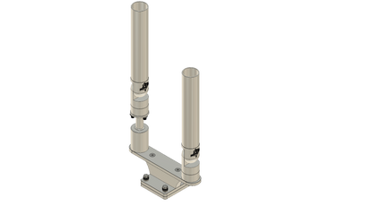 DUAL HORIZONTAL TREE ROD HOLDER WITH MOUNT