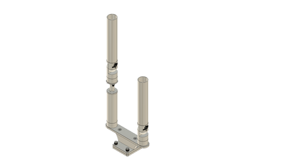 DUAL HORIZONTAL TREE ROD HOLDER WITH MOUNT