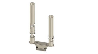 DUAL HORIZONTAL TREE ROD HOLDER WITH MOUNT