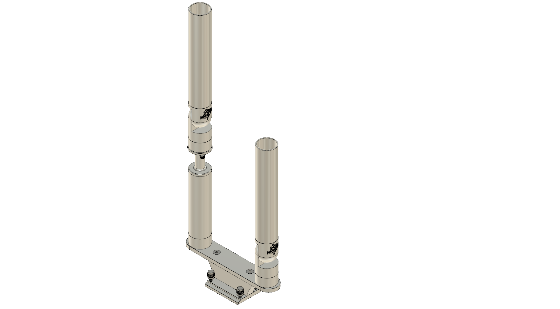 DUAL HORIZONTAL TREE ROD HOLDER WITH MOUNT