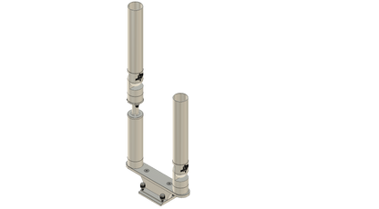 DUAL HORIZONTAL TREE ROD HOLDER WITH MOUNT