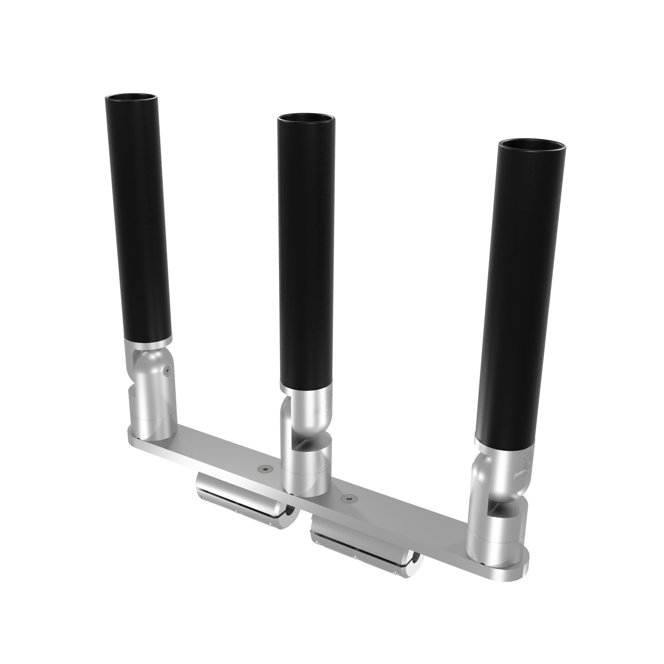 TRIPLE HORIZONTAL TREE ROD HOLDER WITH CLAMSHELL