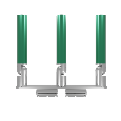 TRIPLE HORIZONTAL TREE ROD HOLDER WITH CLAMSHELL
